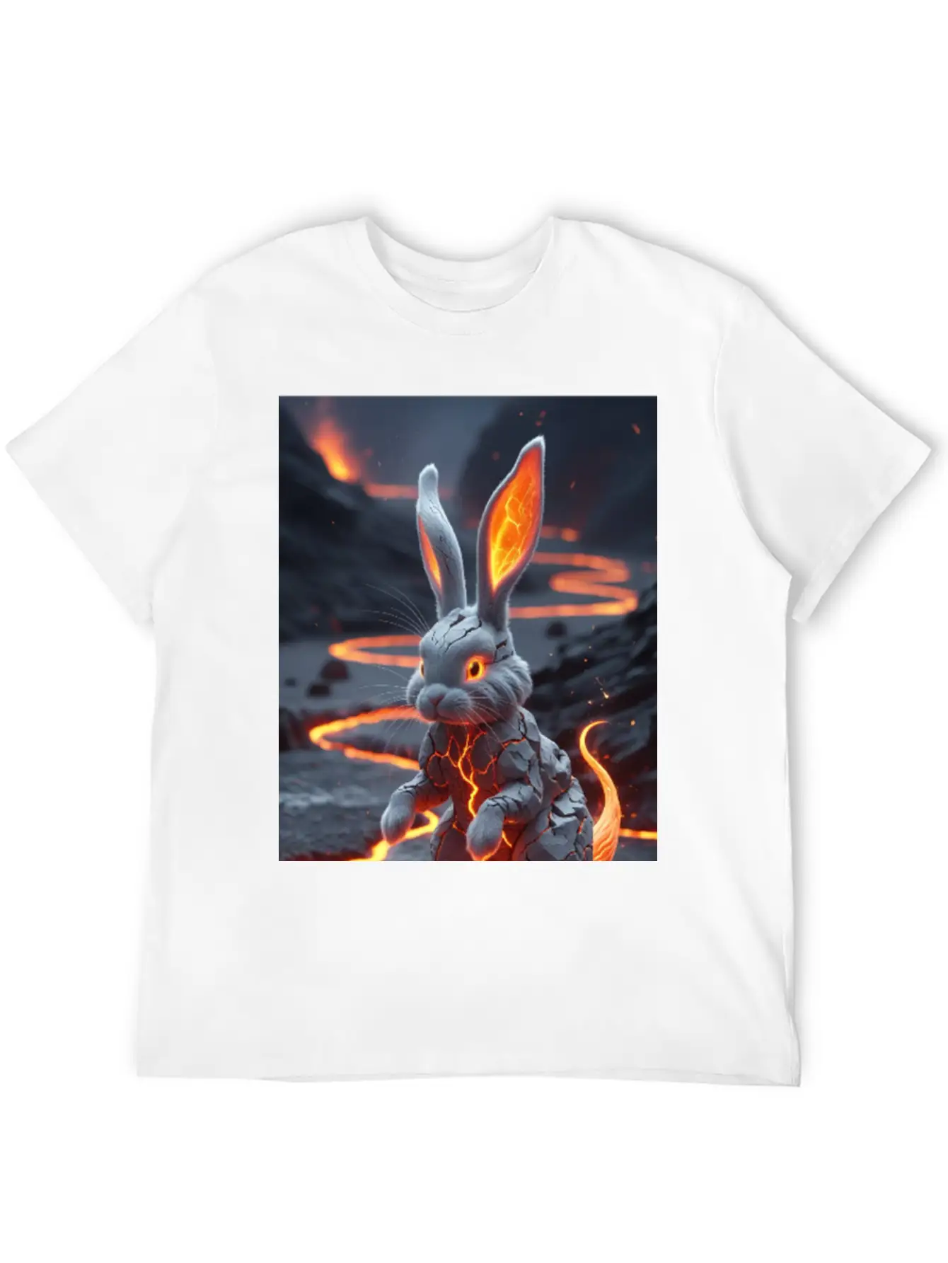 A Bunny Lava Hybrid Essential Cotton Tee For Daily Outfits – Unisex Style