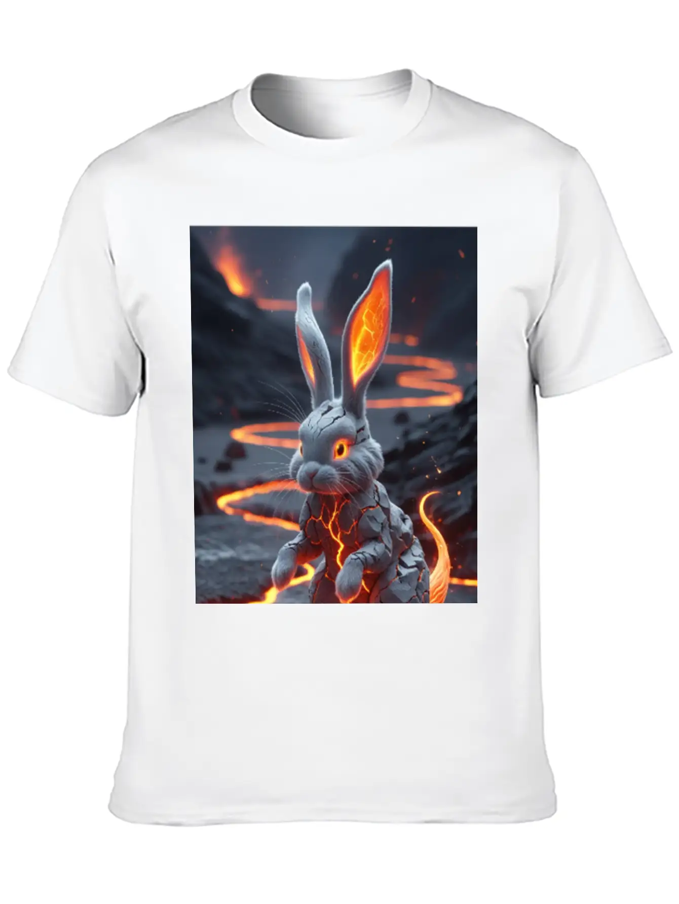 A Bunny Lava Hybrid Essential Cotton Tee For Daily Outfits – Unisex Style