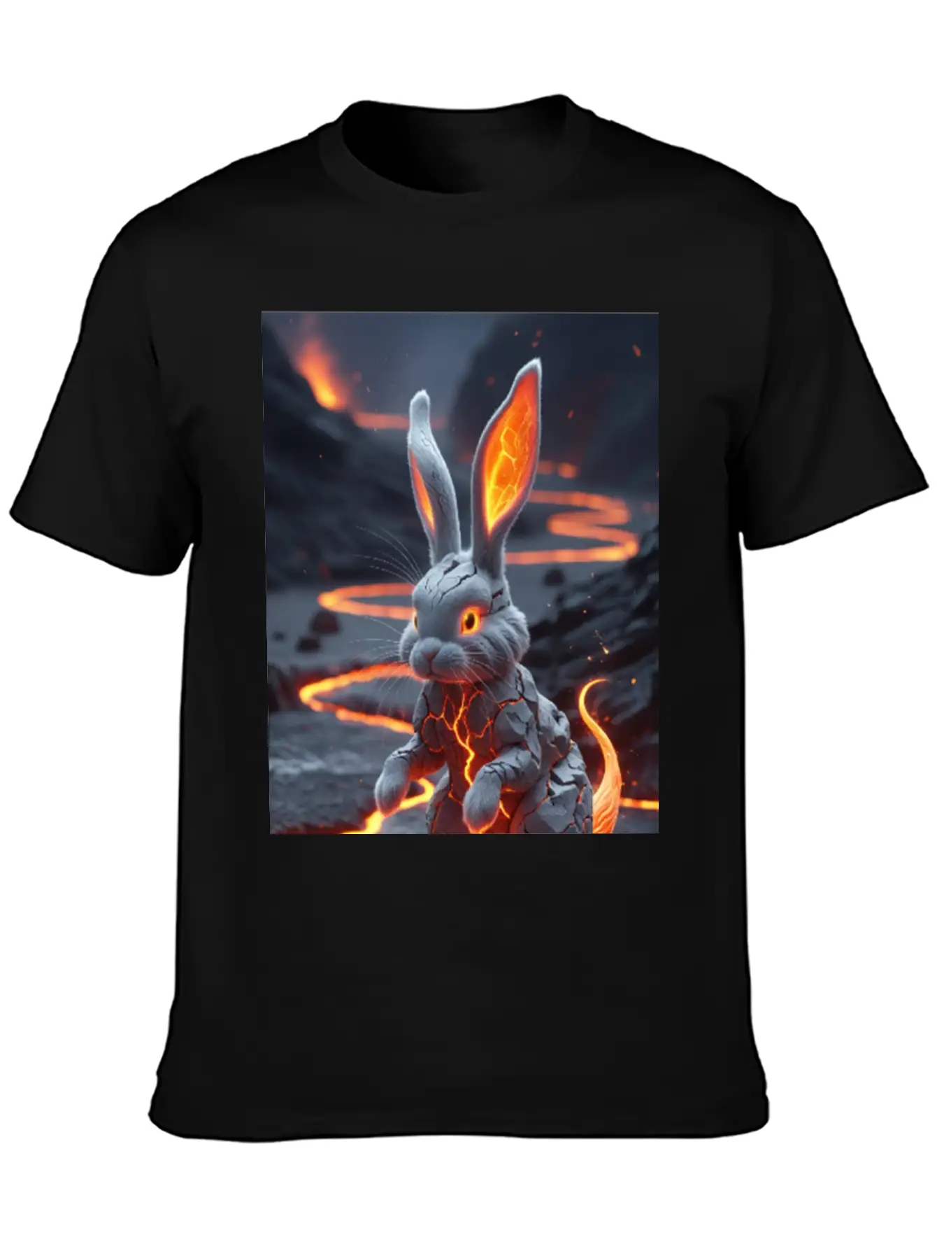 A Bunny Lava Hybrid Essential Cotton Tee For Daily Outfits – Unisex Style