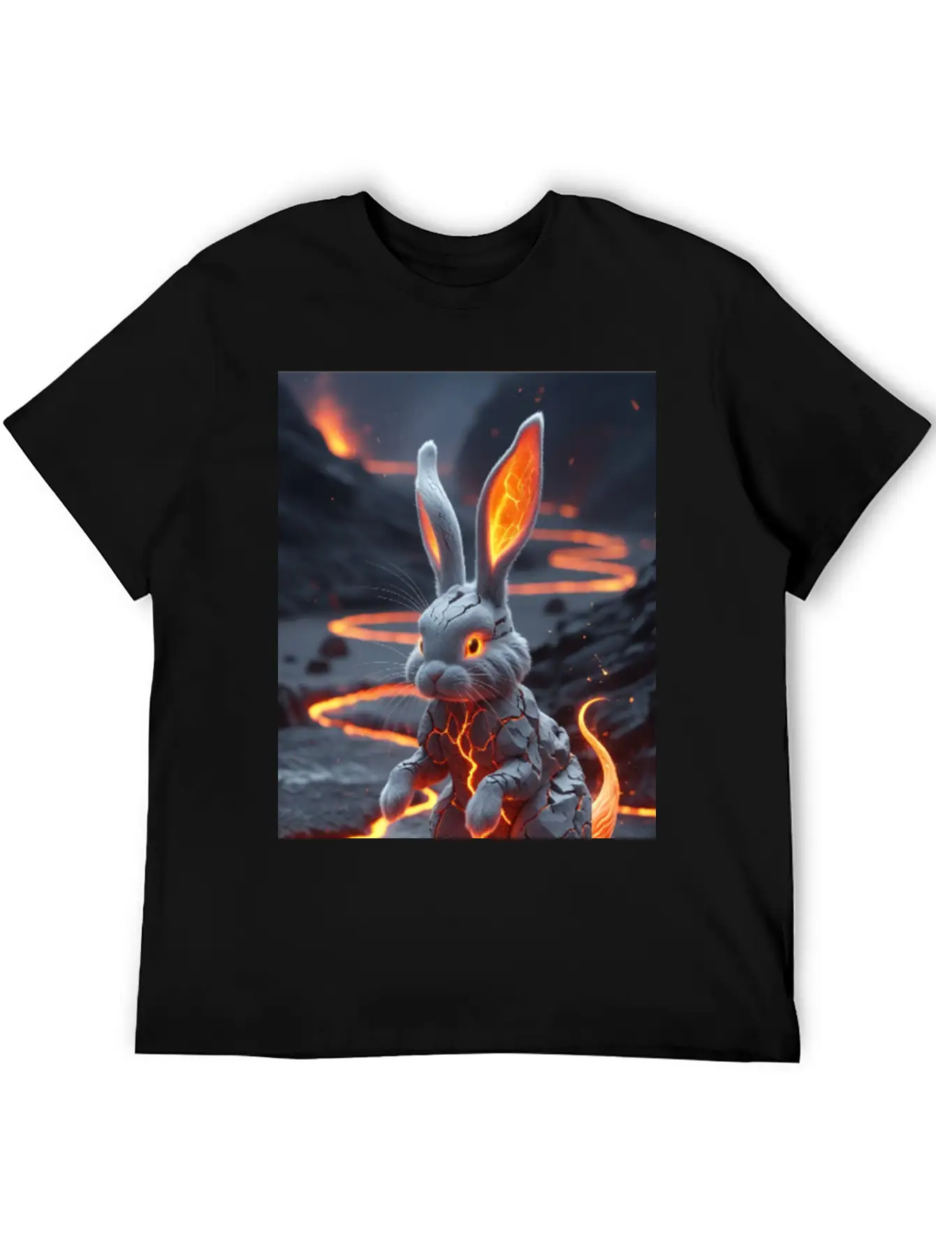A Bunny Lava Hybrid Essential Cotton Tee For Daily Outfits – Unisex Style