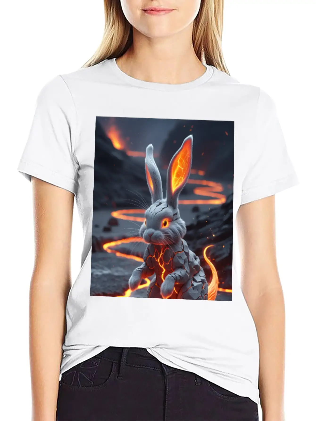 A Bunny Lava Hybrid Essential Cotton Tee For Daily Outfits – Unisex Style