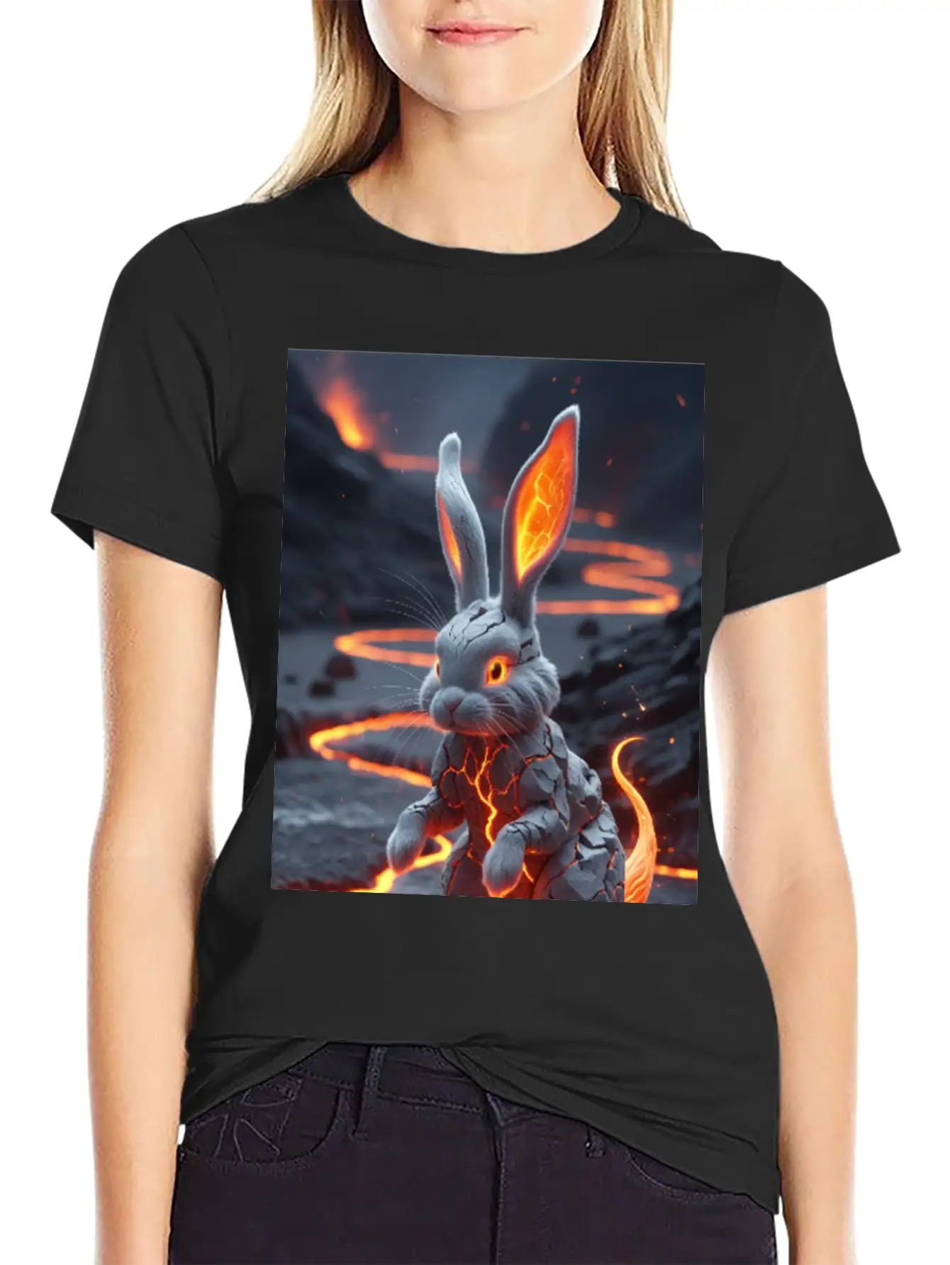 A Bunny Lava Hybrid Essential Cotton Tee For Daily Outfits – Unisex Style
