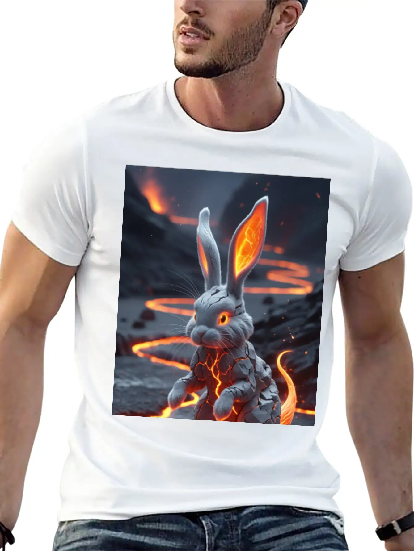 A Bunny Lava Hybrid Essential Cotton Tee For Daily Outfits – Unisex Style