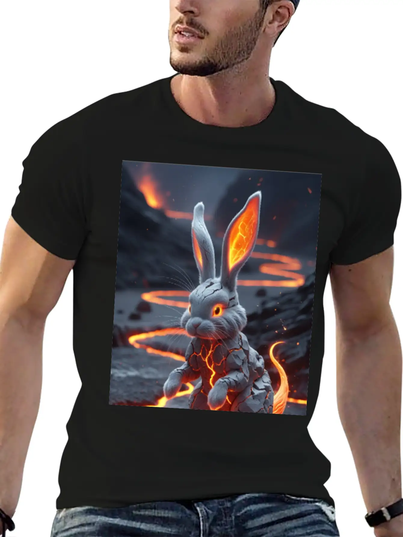 A Bunny Lava Hybrid Unisex Casual T-Shirt – Clean Design For Daily Comfort