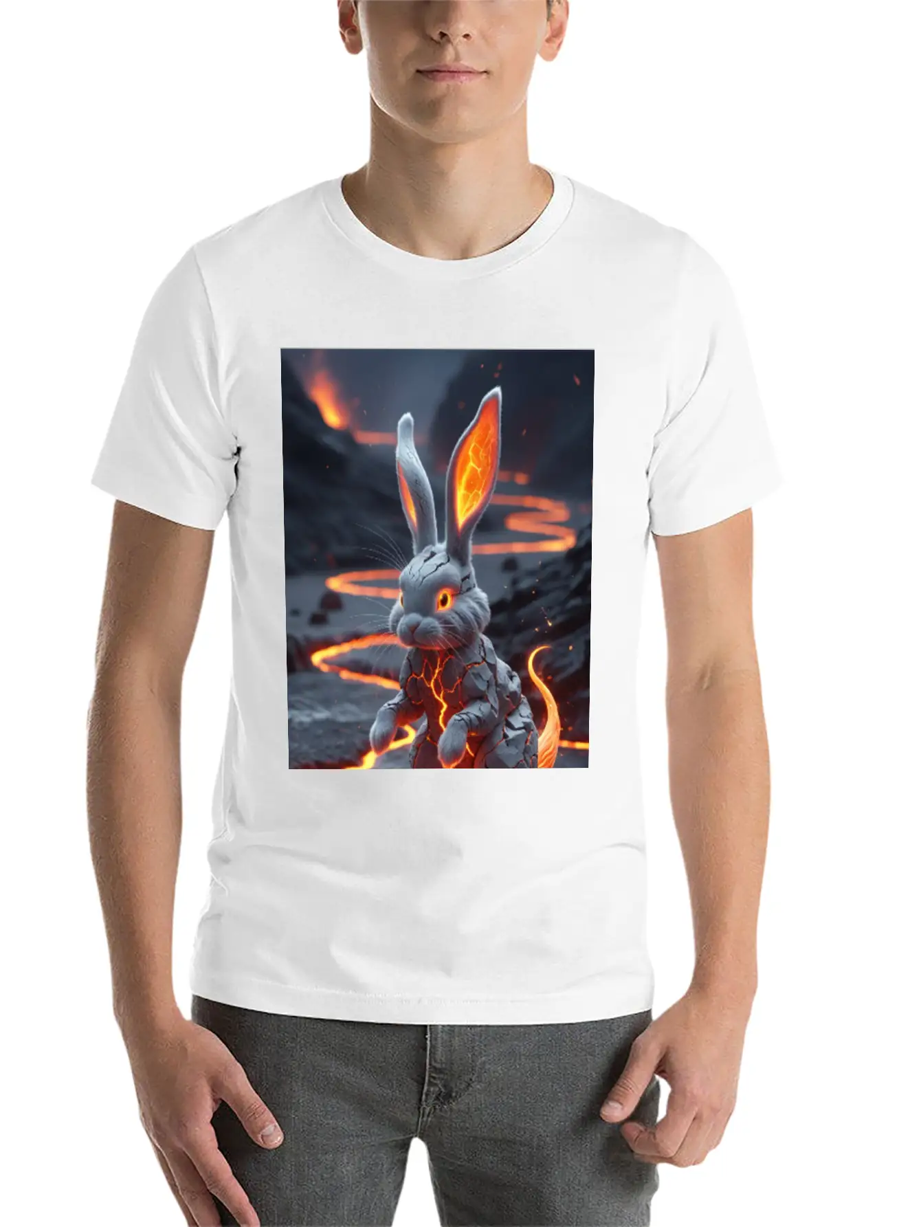 A Bunny Lava Hybrid Unisex Casual T-Shirt – Clean Design For Daily Comfort