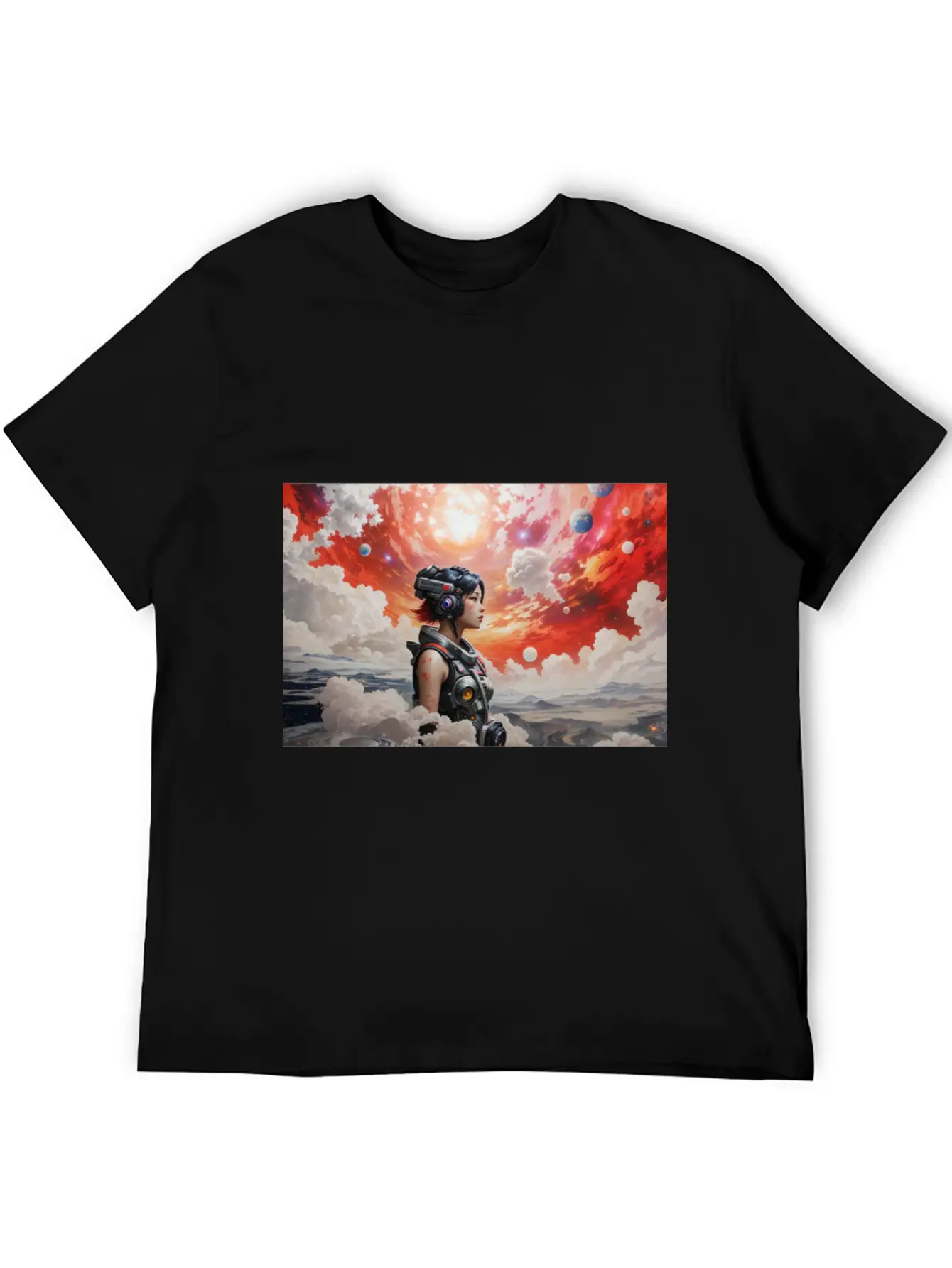 A Detailed Illustration Galaxy Cyberpunk Unisex Casual T-Shirt – Clean Design For Daily Comfort