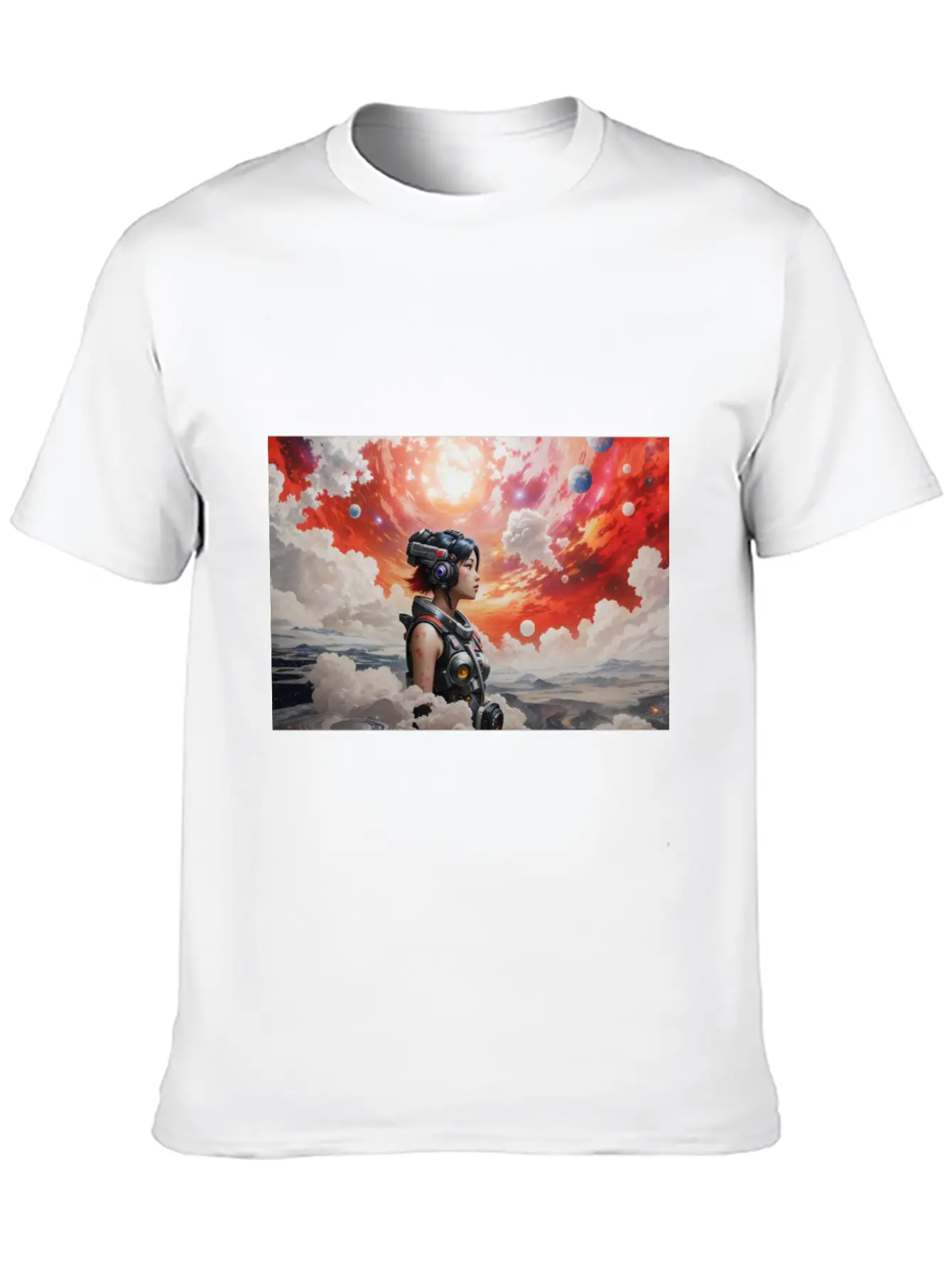 A Detailed Illustration Galaxy Cyberpunk Unisex Casual T-Shirt – Clean Design For Daily Comfort