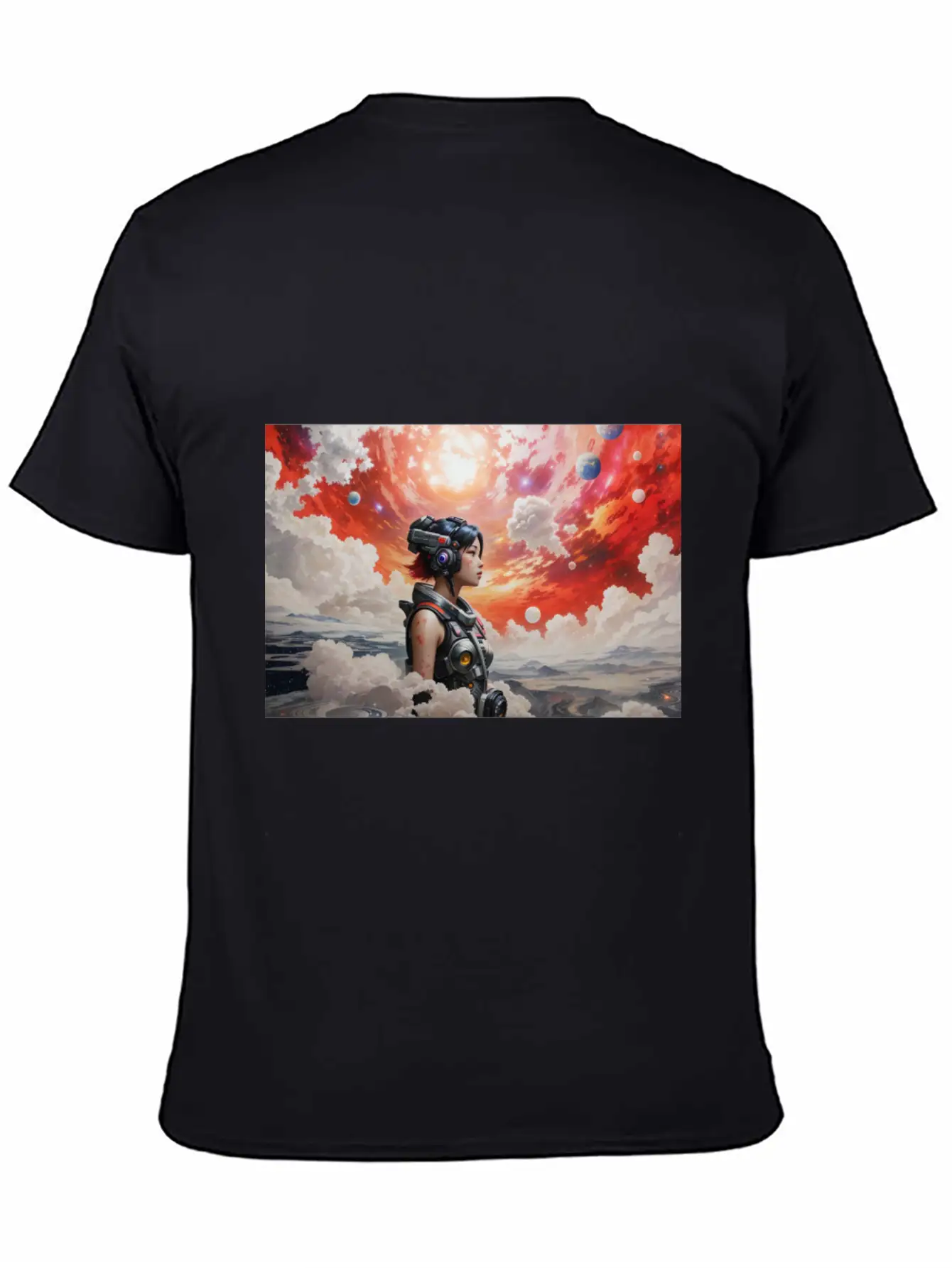 A Detailed Illustration Galaxy Cyberpunk Unisex Casual T-Shirt – Clean Design For Daily Comfort