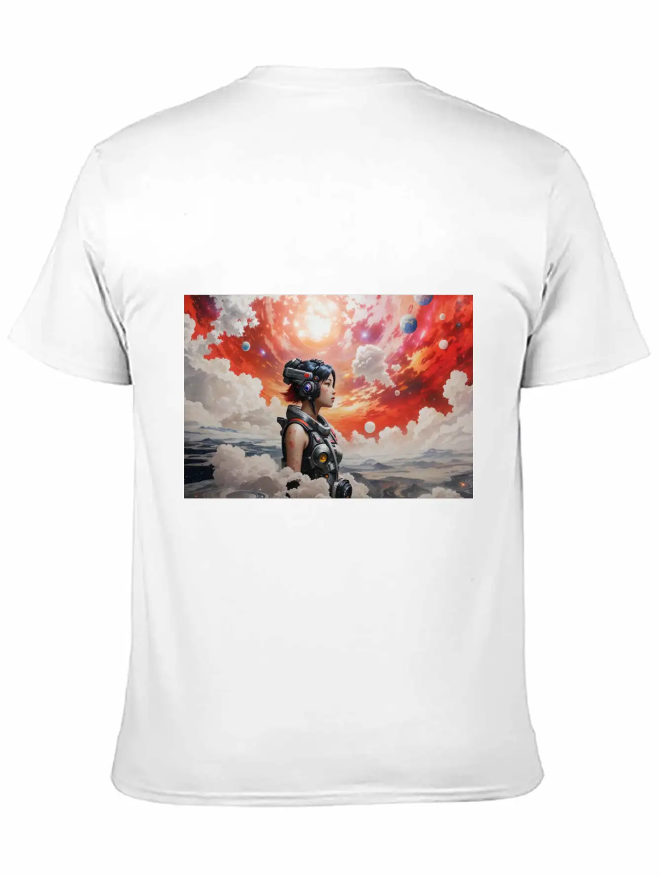 A Detailed Illustration Galaxy Cyberpunk Unisex Casual T-Shirt – Clean Design For Daily Comfort