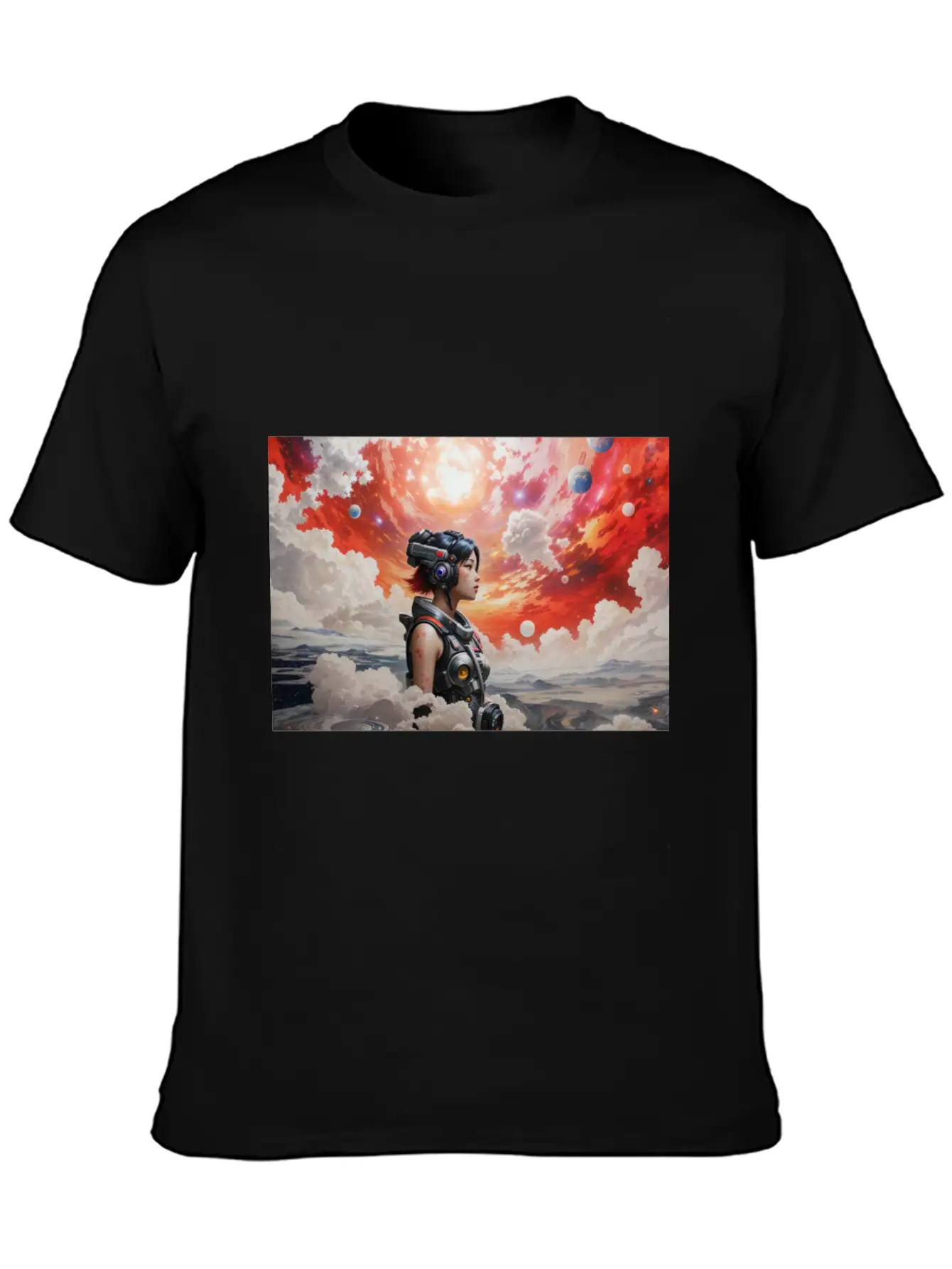 A Detailed Illustration Galaxy Cyberpunk Unisex Casual T-Shirt – Clean Design For Daily Comfort