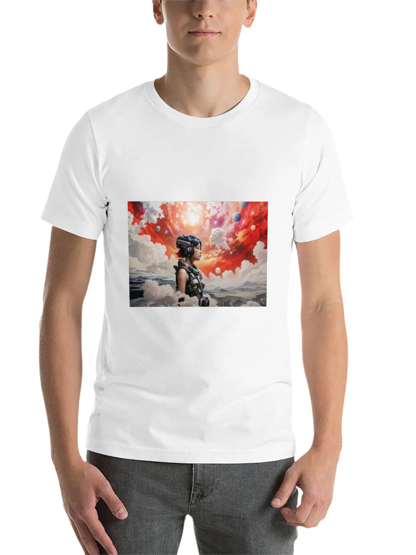 A Detailed Illustration Galaxy Cyberpunk Unisex Casual T-Shirt – Clean Design For Daily Comfort