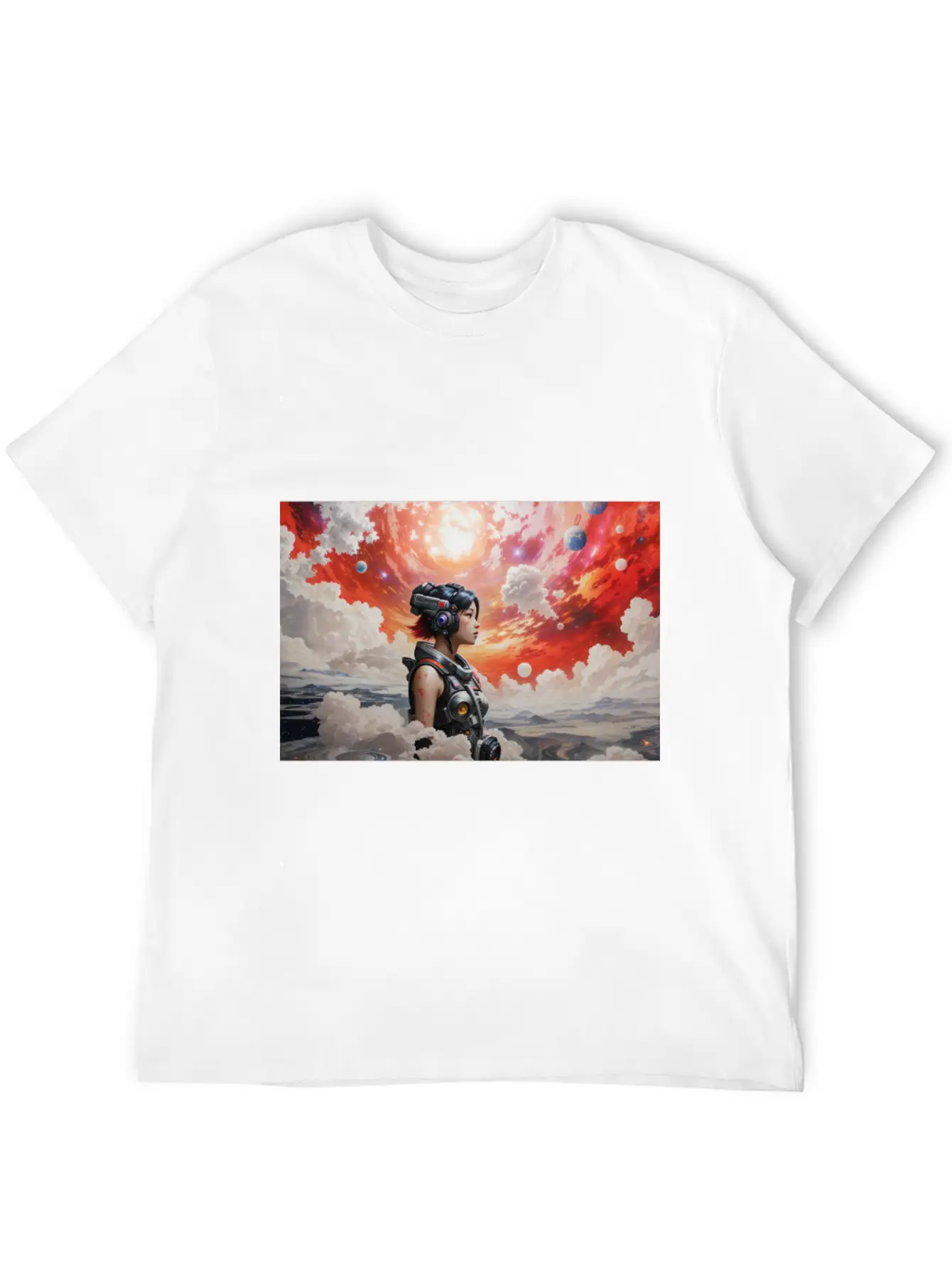 A Detailed Illustration Galaxy Cyberpunk Unisex Casual T-Shirt – Clean Design For Daily Comfort