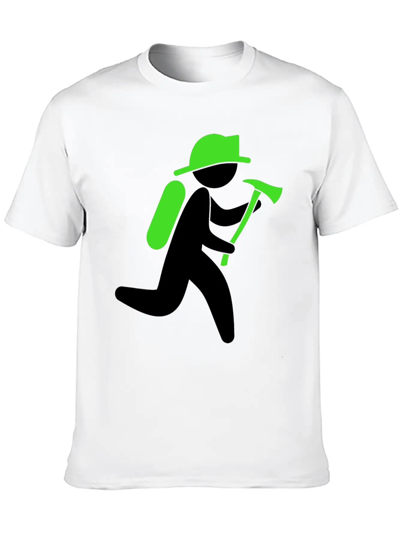 A Fireman With An Ax Casual Graphic T-Shirt – Simple And Comfortable Daily Wear