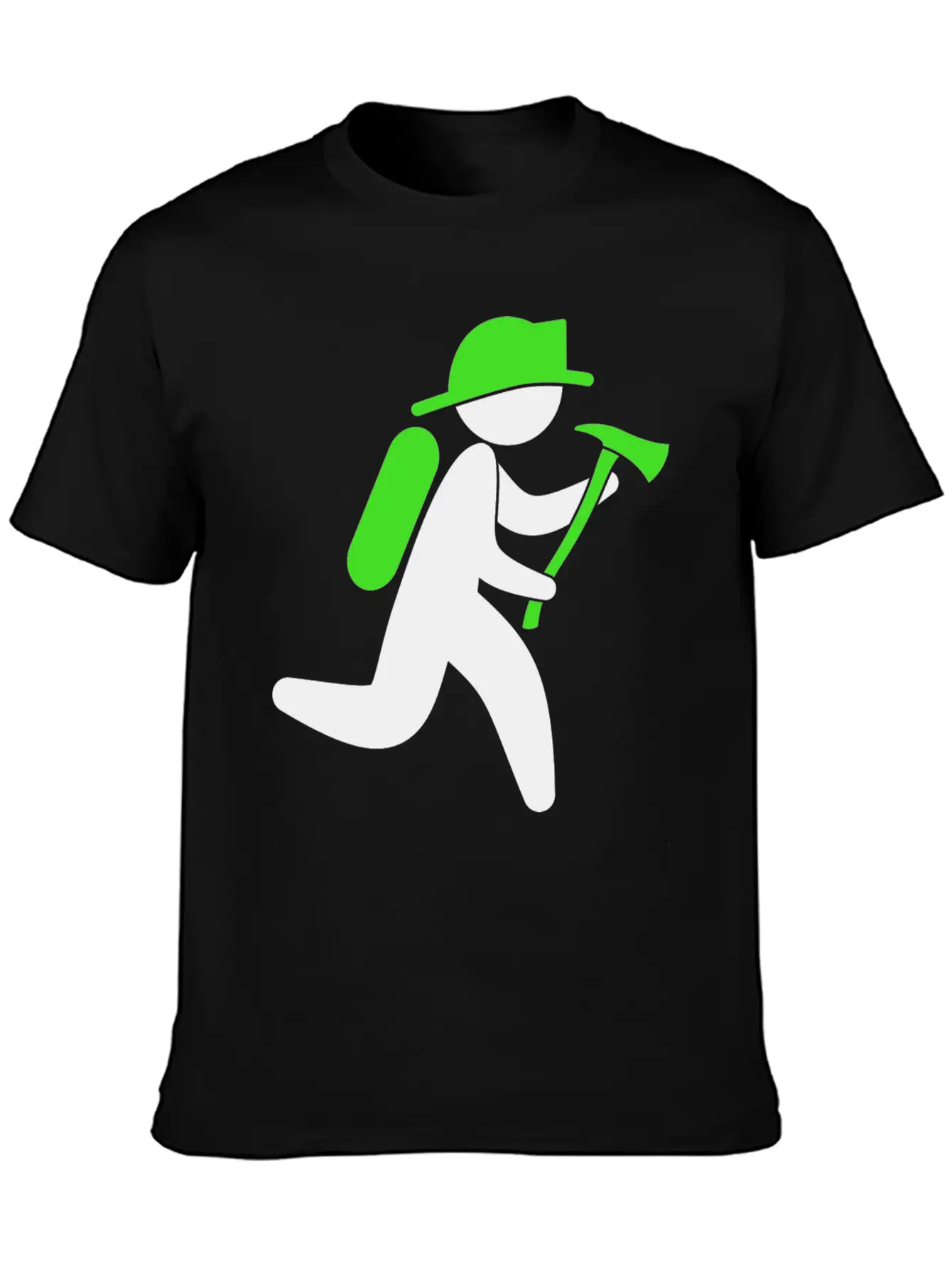 A Fireman With An Ax Casual Graphic T-Shirt – Simple And Comfortable Daily Wear
