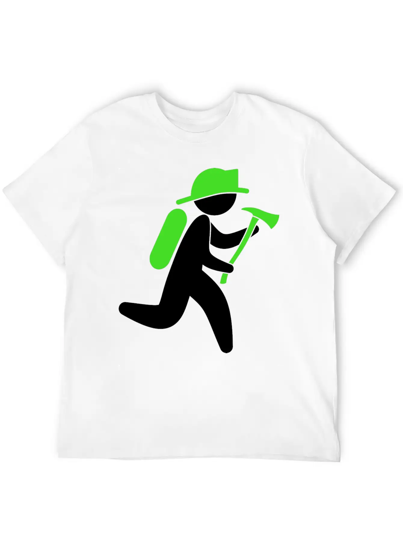 A Fireman With An Ax Casual Graphic T-Shirt – Simple And Comfortable Daily Wear