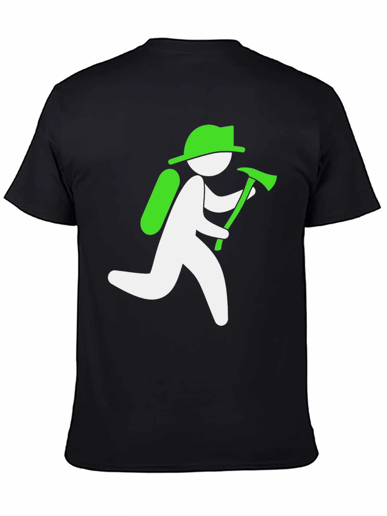 A Fireman With An Ax Casual Graphic T-Shirt – Simple And Comfortable Daily Wear