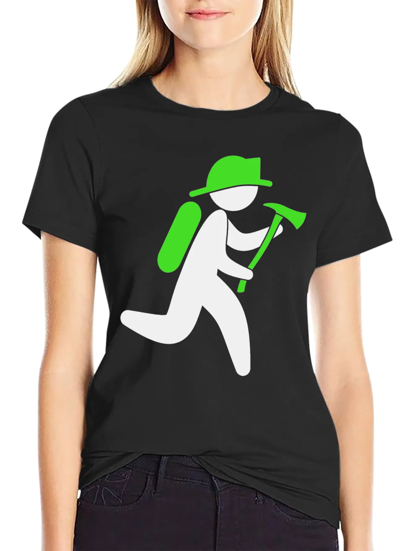 A Fireman With An Ax Casual Graphic T-Shirt – Simple And Comfortable Daily Wear