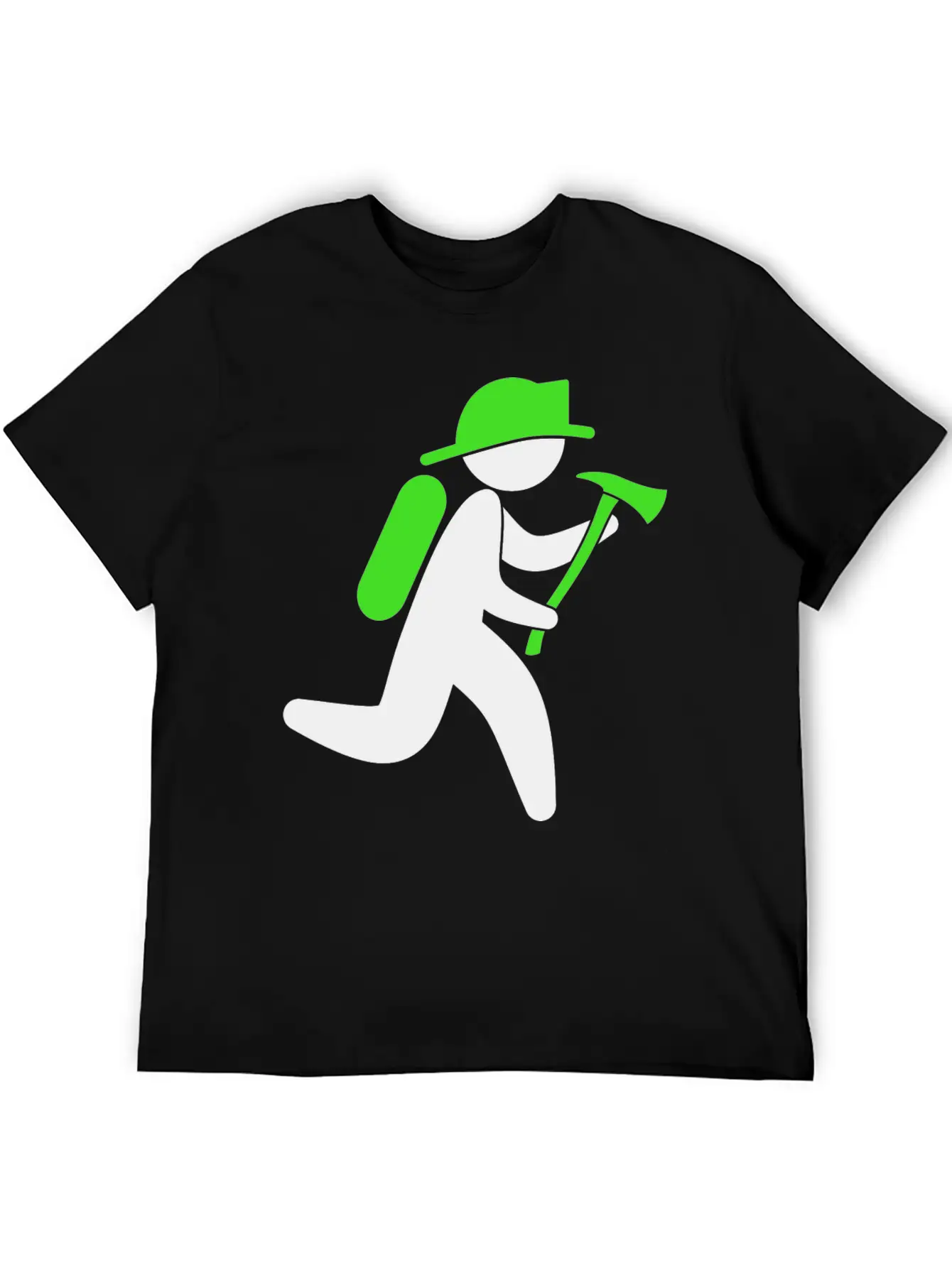 A Fireman With An Ax Casual Graphic T-Shirt – Simple And Comfortable Daily Wear