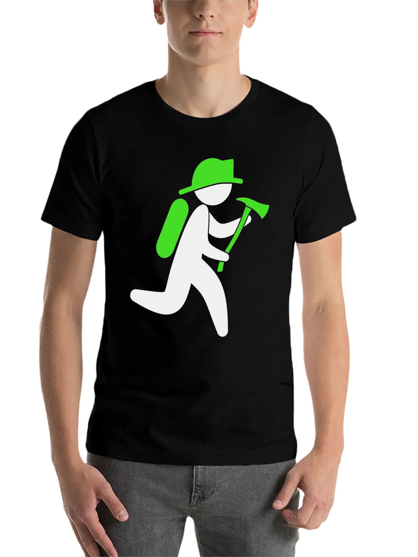 A Fireman With An Ax Casual Graphic T-Shirt – Simple And Comfortable Daily Wear