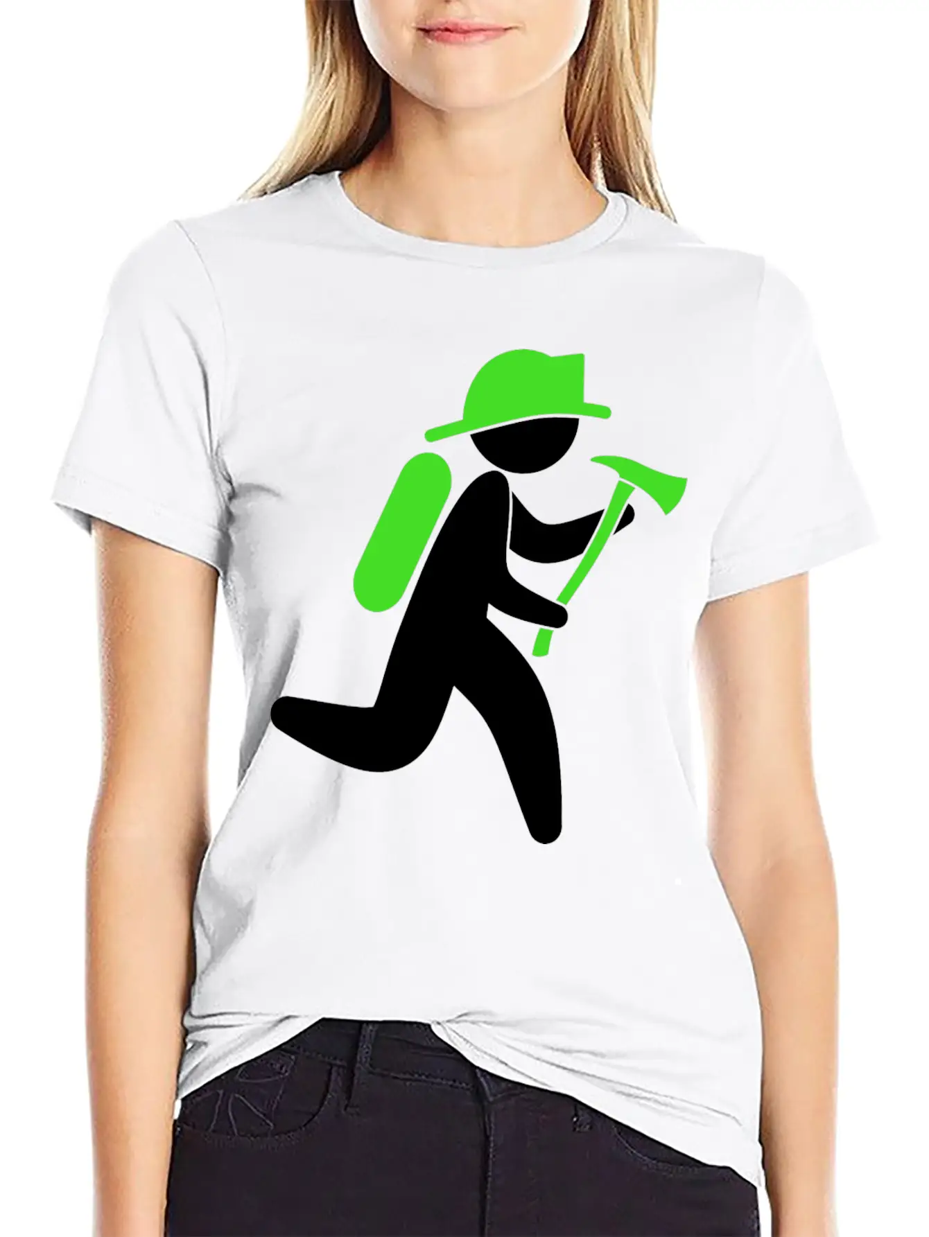 A Fireman With An Ax Casual Graphic T-Shirt – Simple And Comfortable Daily Wear