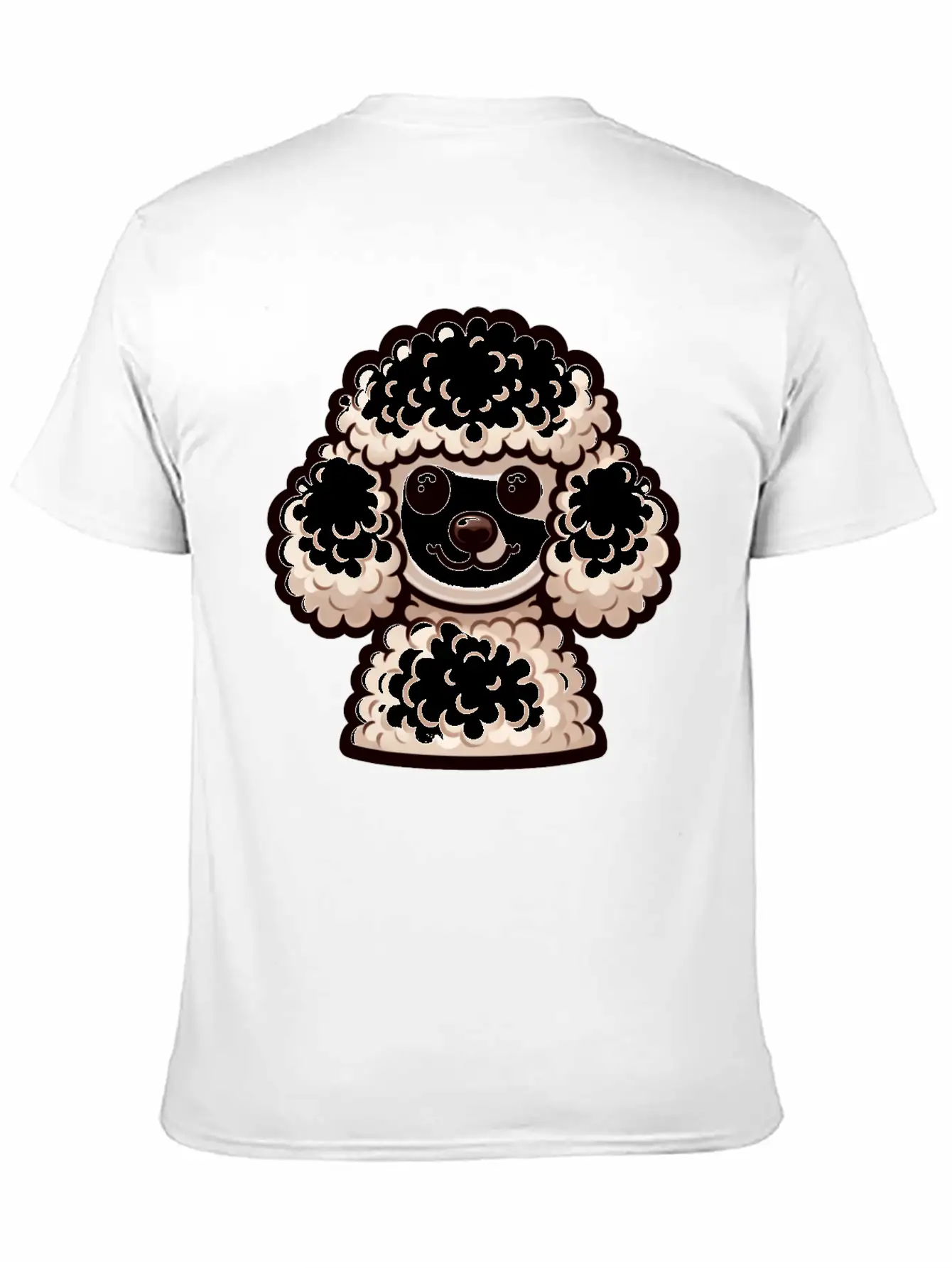 A Fluffy Poodle In Full Bloom Looking Soft Unisex Short Sleeve Soft Cotton T-Shirt – Casual Everyday Wear