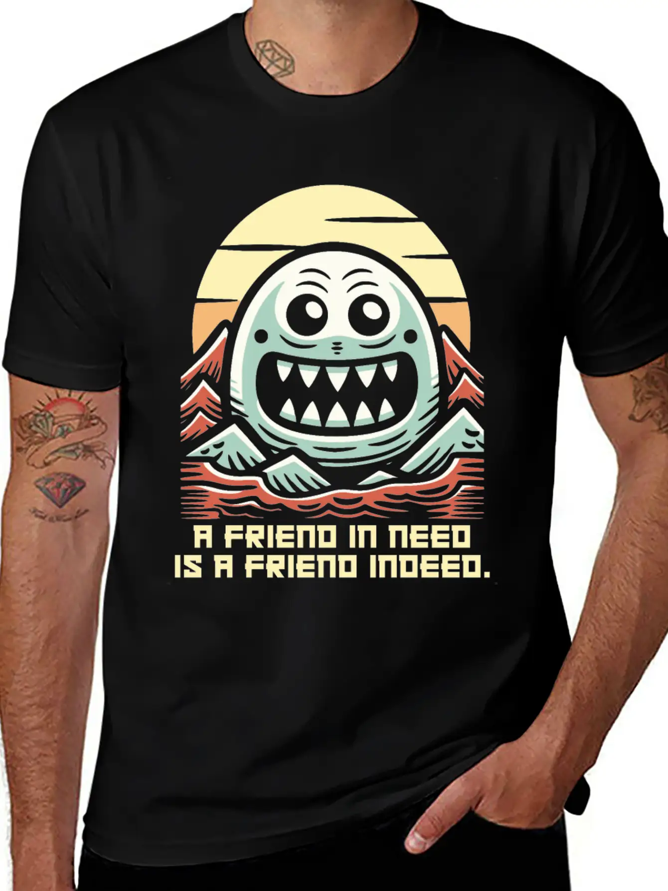 A Friend In Need Is A Friend Indeed Unisex Casual T-Shirt – Clean Design For Daily Comfort