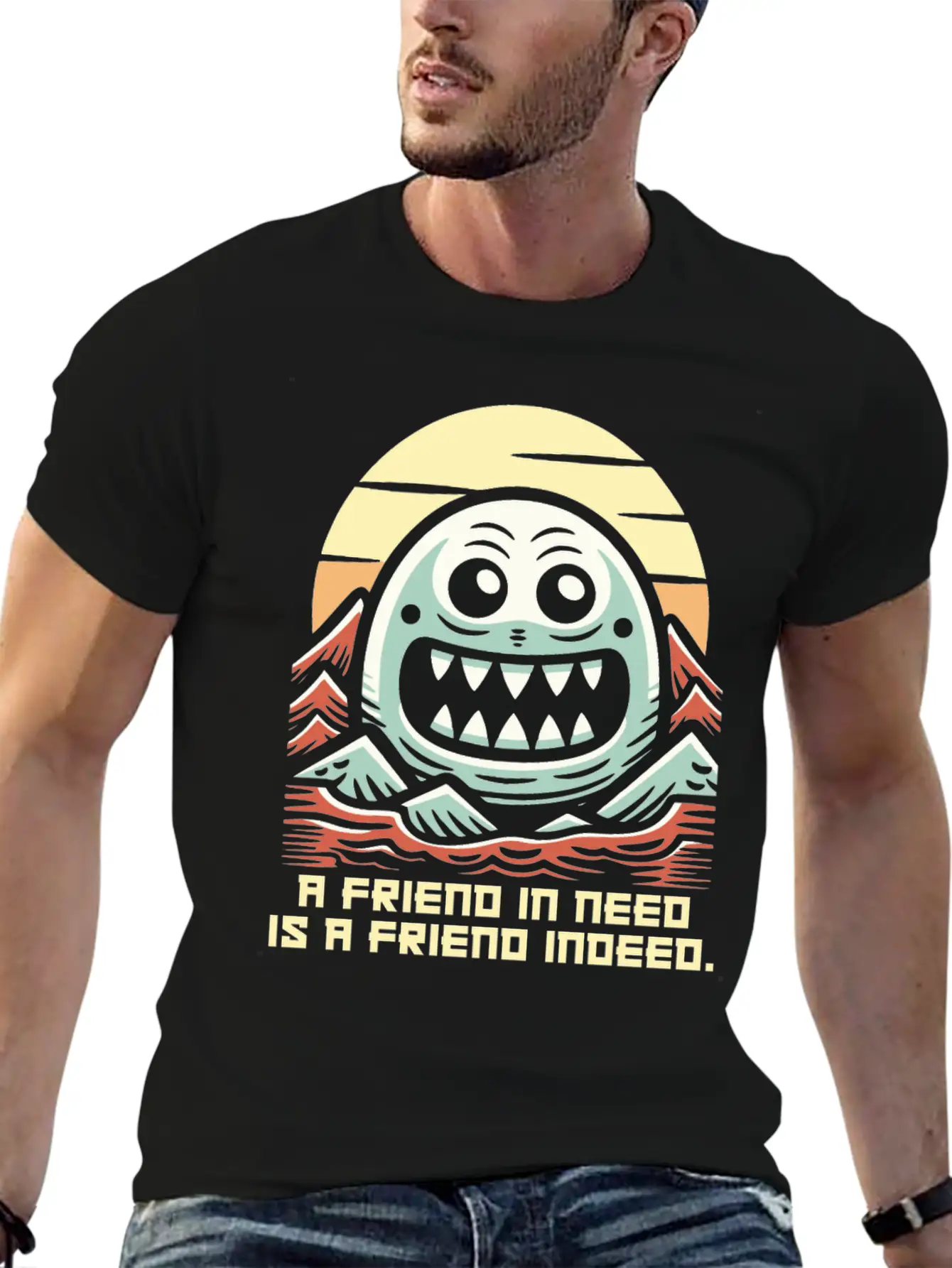 A Friend In Need Is A Friend Indeed Unisex Casual T-Shirt – Clean Design For Daily Comfort