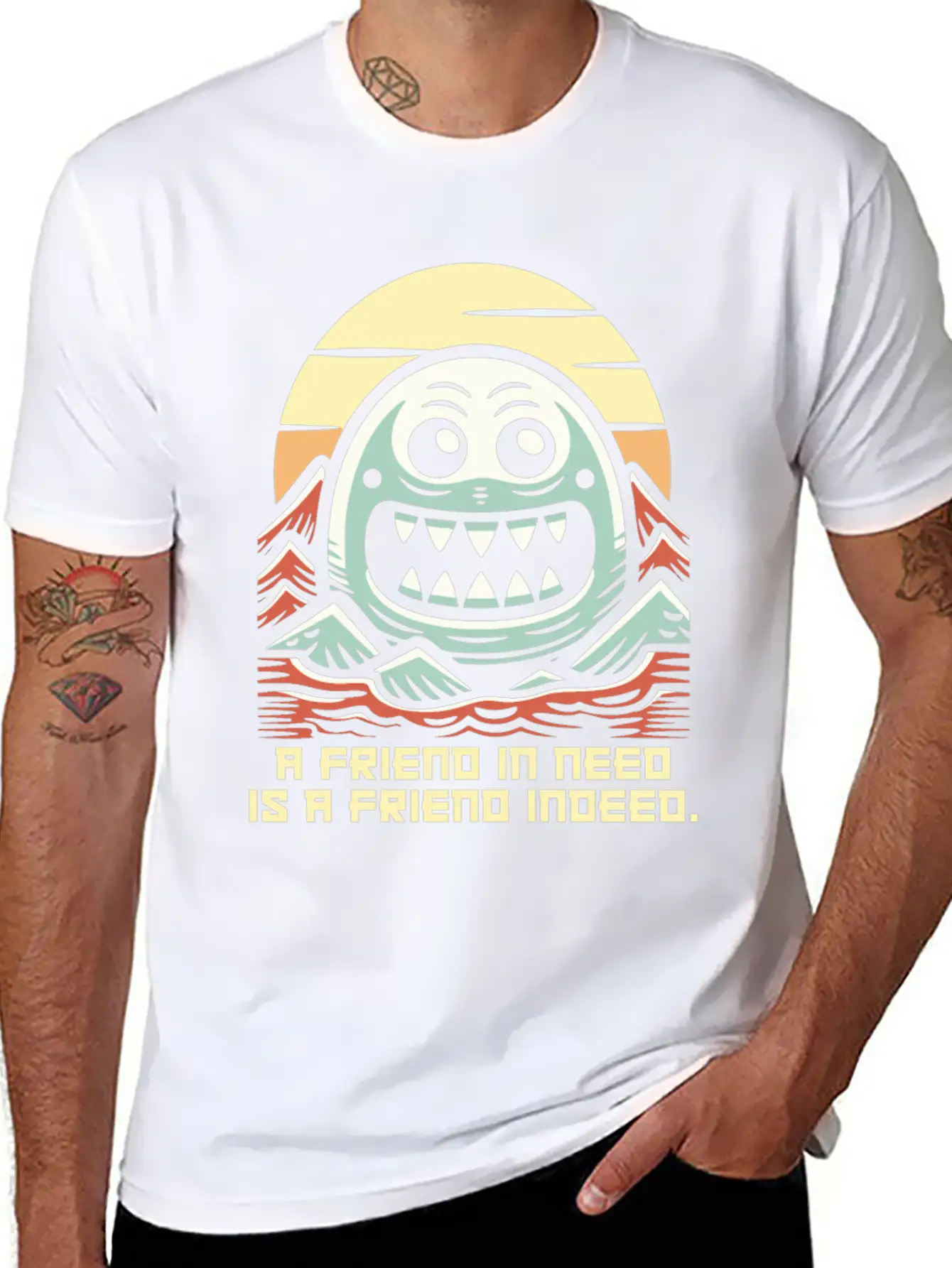 A Friend In Need Is A Friend Indeed Unisex Casual T-Shirt – Clean Design For Daily Comfort