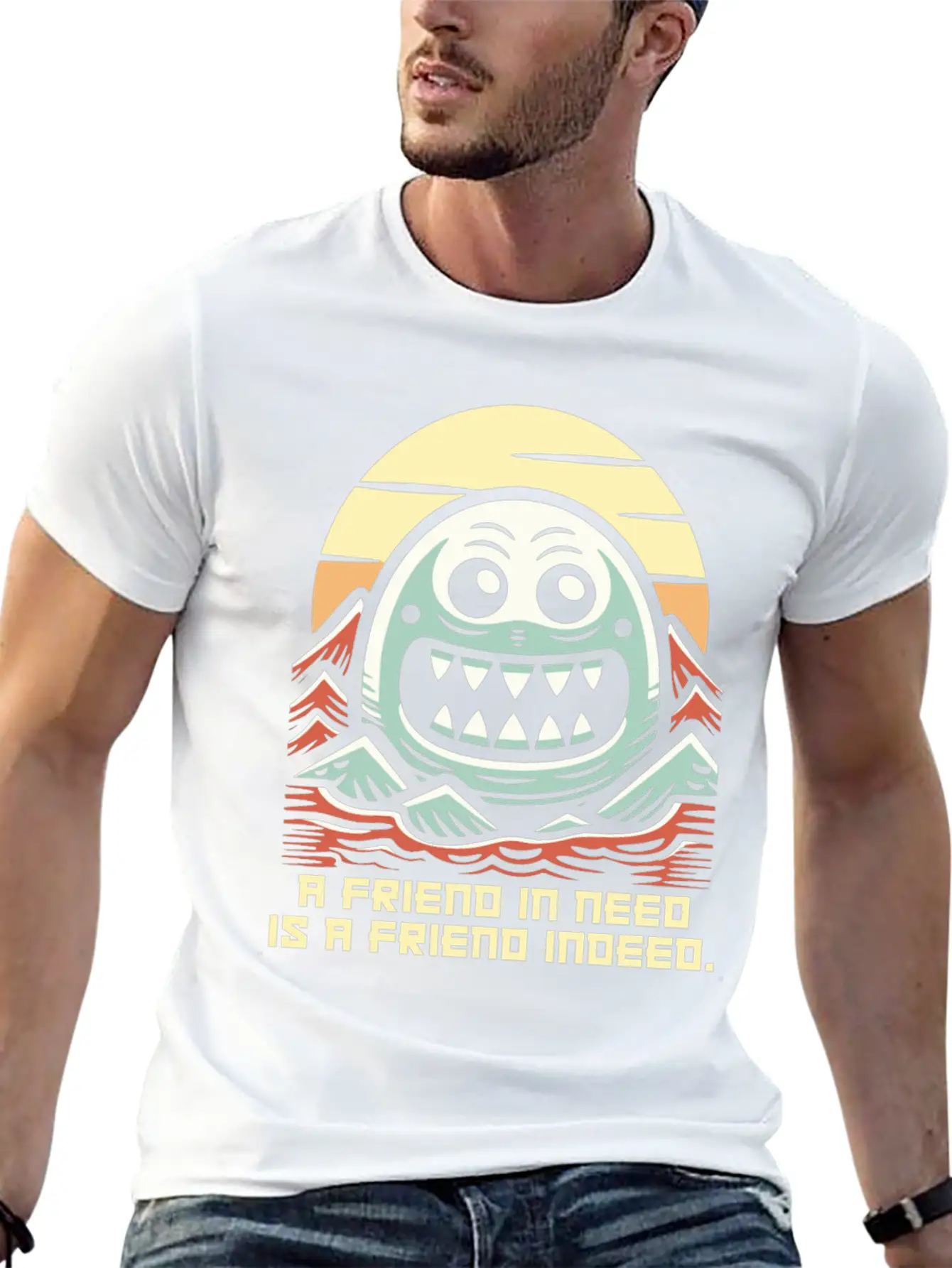 A Friend In Need Is A Friend Indeed Unisex Casual T-Shirt – Clean Design For Daily Comfort