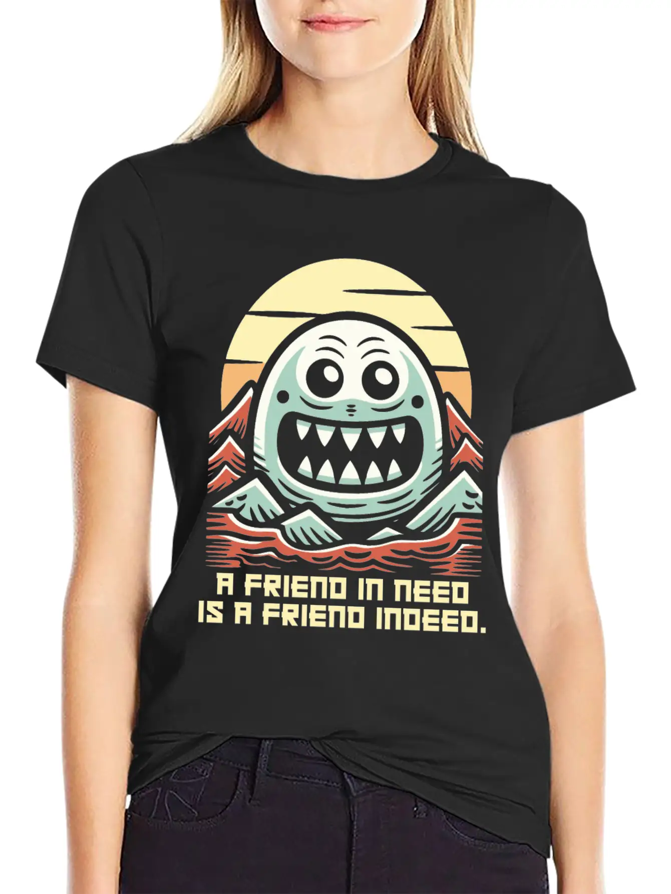 A Friend In Need Is A Friend Indeed Unisex Casual T-Shirt – Clean Design For Daily Comfort