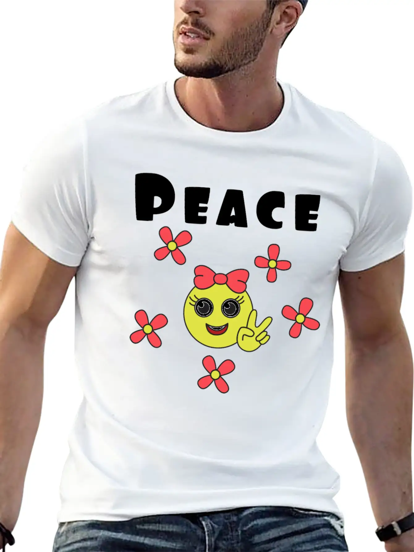 A Humble And A Peaceful Girl Tshirt Design Unisex Short Sleeve Soft Cotton T-Shirt – Casual Everyday Wear