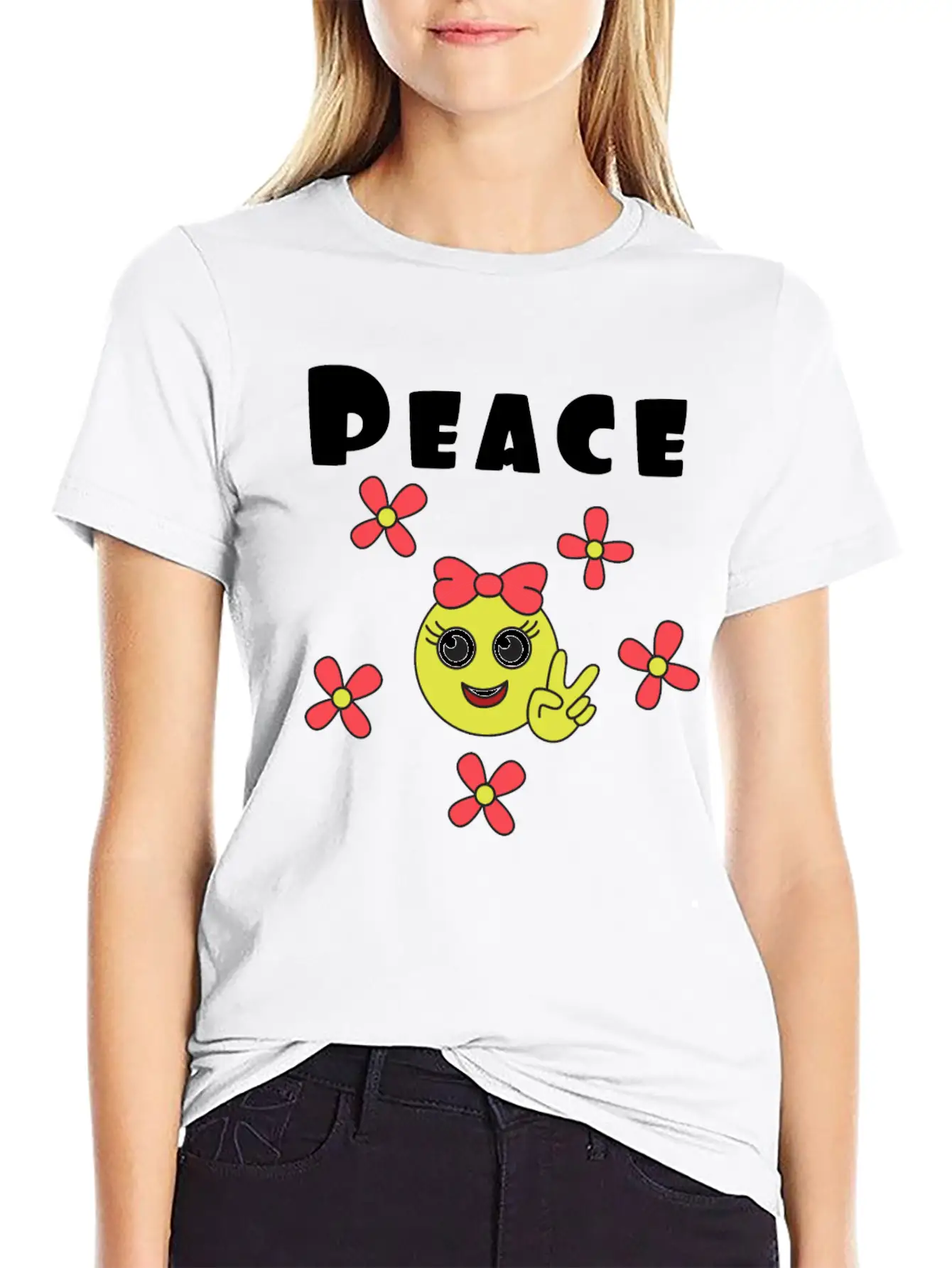 A Humble And A Peaceful Girl Tshirt Design Unisex Short Sleeve Soft Cotton T-Shirt – Casual Everyday Wear