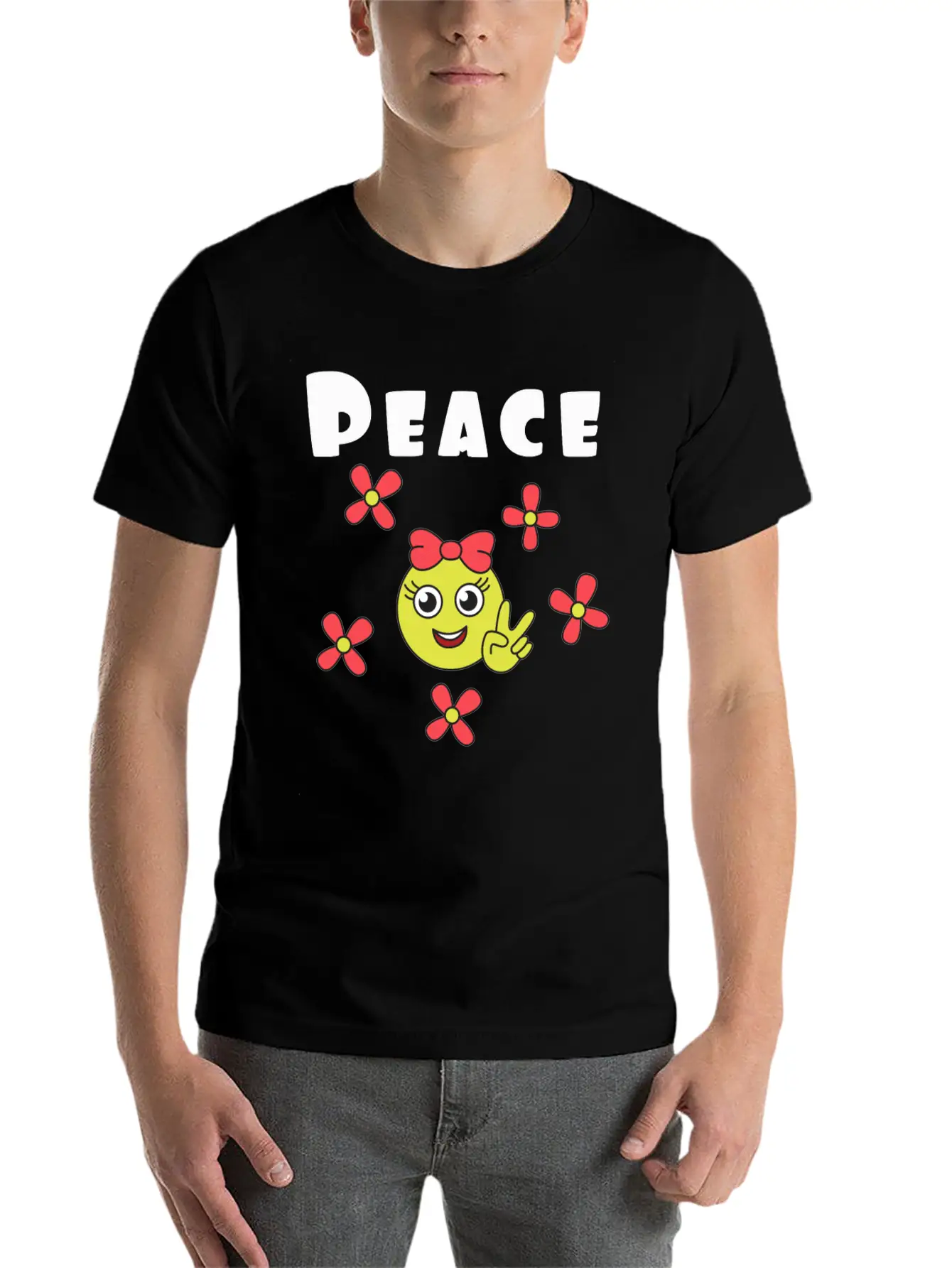 A Humble And A Peaceful Girl Tshirt Design Unisex Short Sleeve Soft Cotton T-Shirt – Casual Everyday Wear