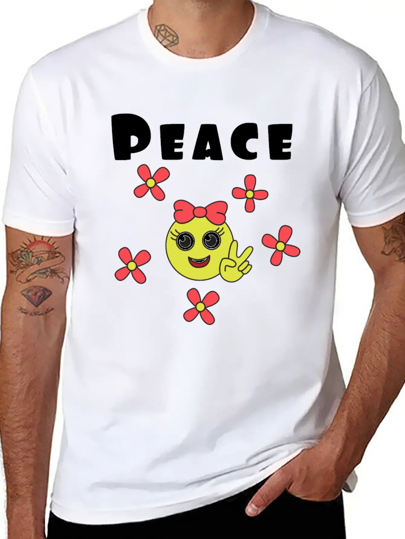 A Humble And A Peaceful Girl Tshirt Design Unisex Short Sleeve Soft Cotton T-Shirt – Casual Everyday Wear