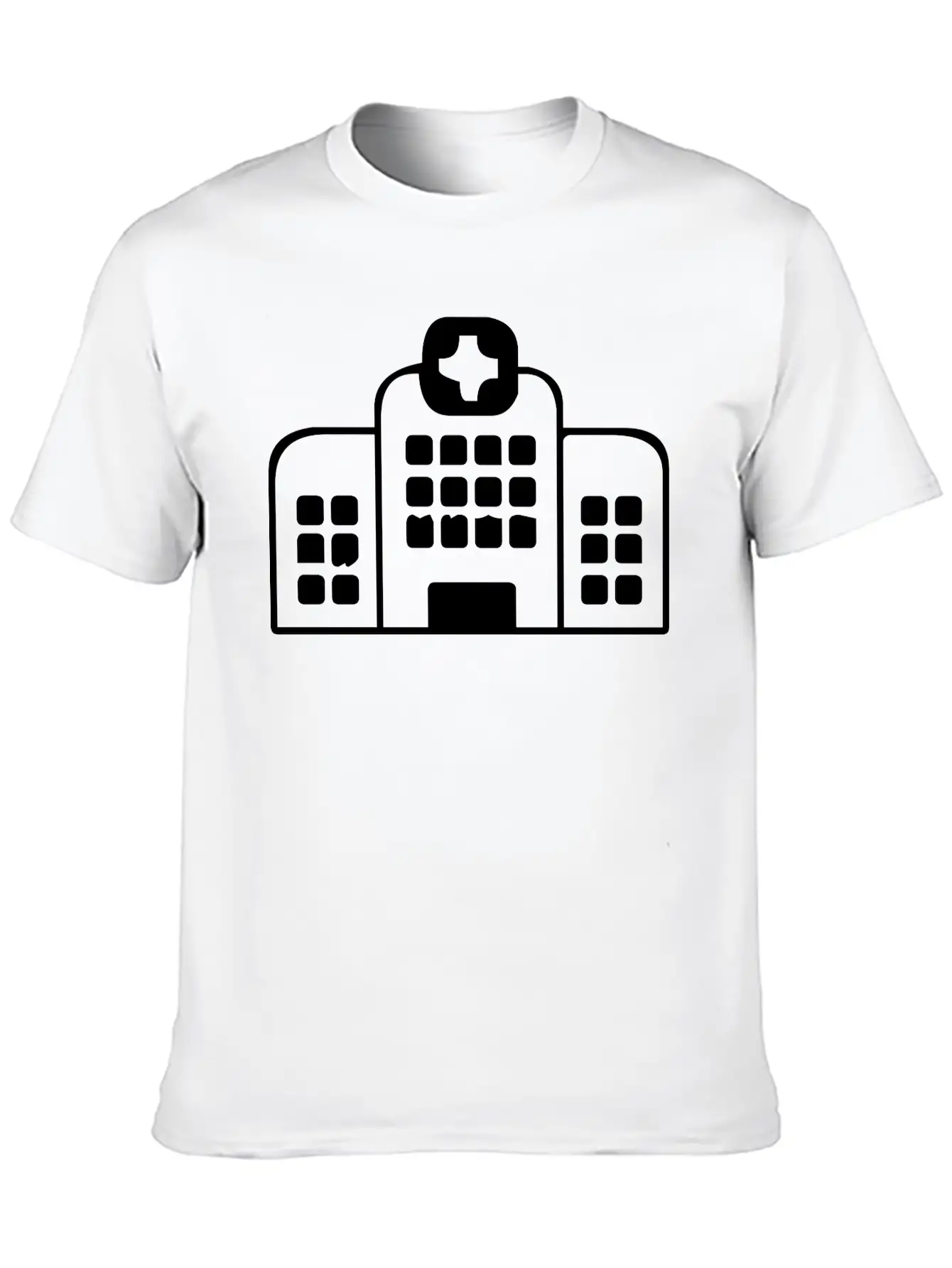 A Large Hospital Building Essential Cotton Tee For Daily Outfits – Unisex Style