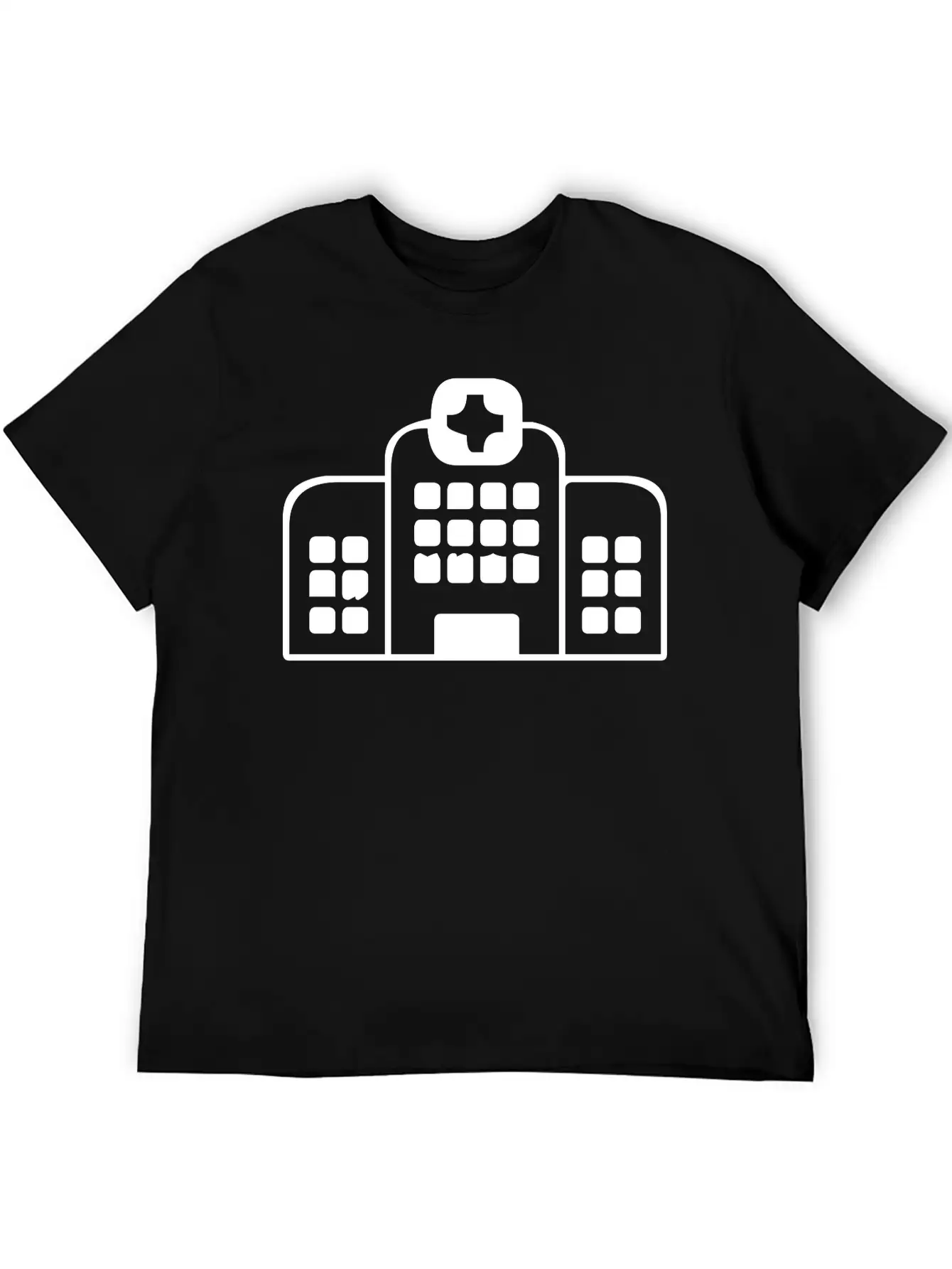 A Large Hospital Building Essential Cotton Tee For Daily Outfits – Unisex Style