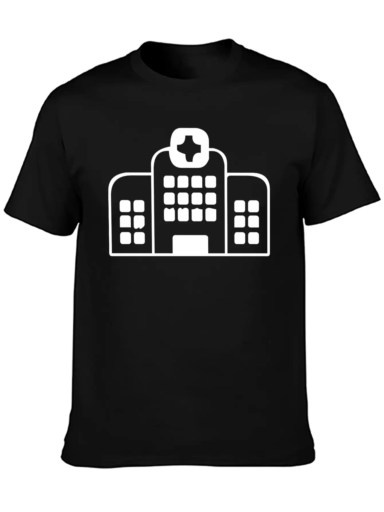 A Large Hospital Building Essential Cotton Tee For Daily Outfits – Unisex Style