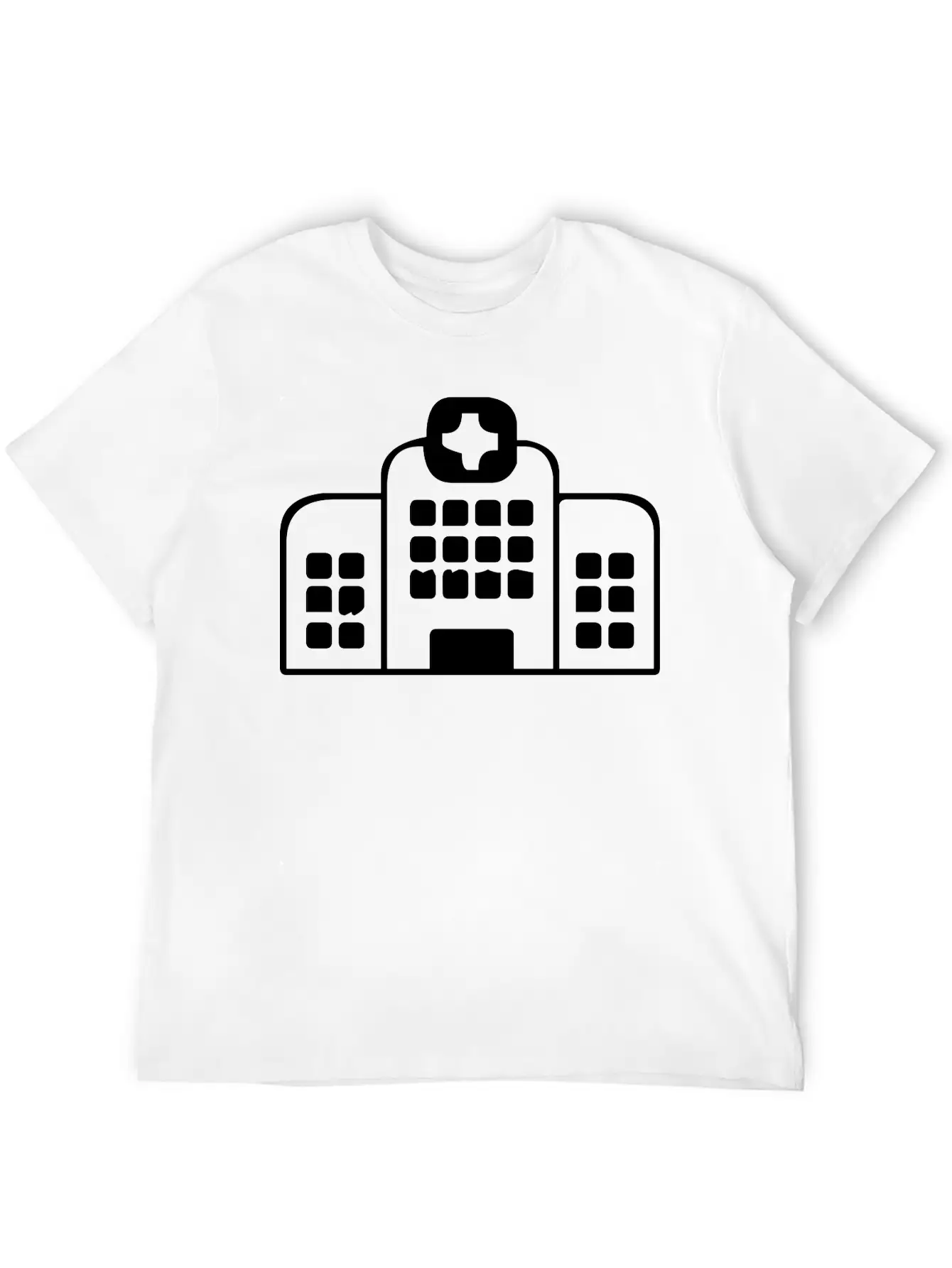 A Large Hospital Building Essential Cotton Tee For Daily Outfits – Unisex Style