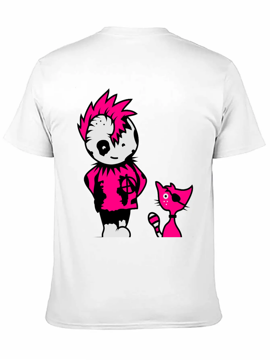A Little Punk With A Little Cat Breathable Soft Cotton T-Shirt – Timeless Casual Look