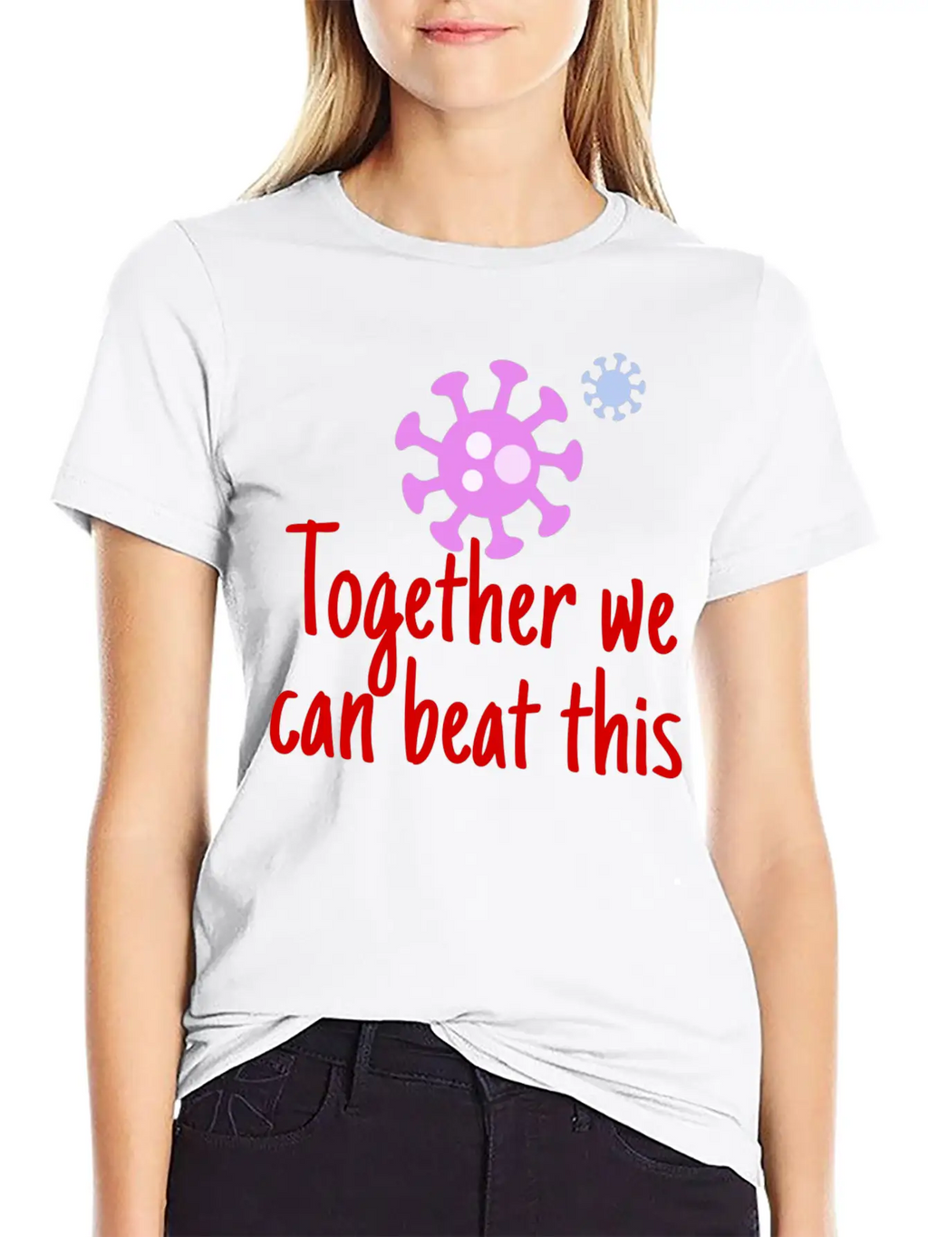 A Message To Beat Coronavirus Stylish Everyday T-Shirt – Unisex Basic Cotton Tee