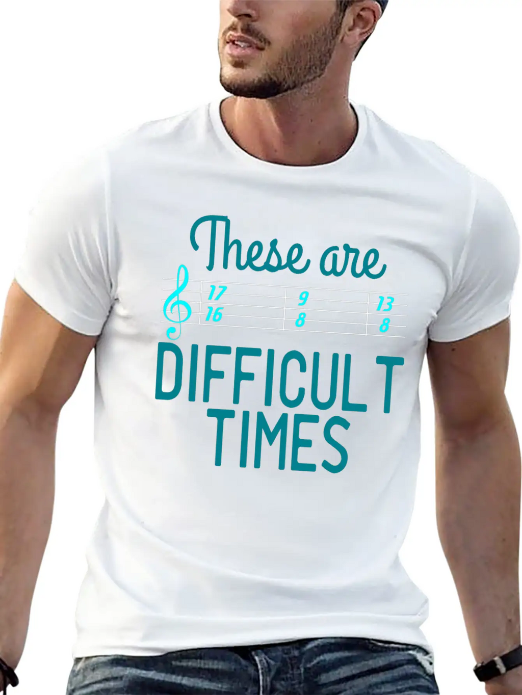 A Nice Quote Tee For You "These Are Difficult Casual Graphic T-Shirt – Simple And Comfortable Daily Wear