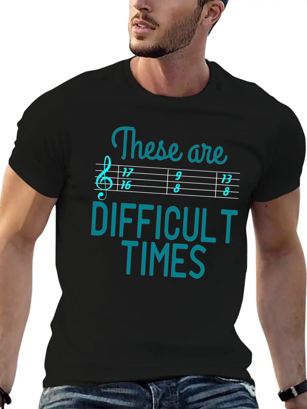 A Nice Quote Tee For You "These Are Difficult Casual Graphic T-Shirt – Simple And Comfortable Daily Wear
