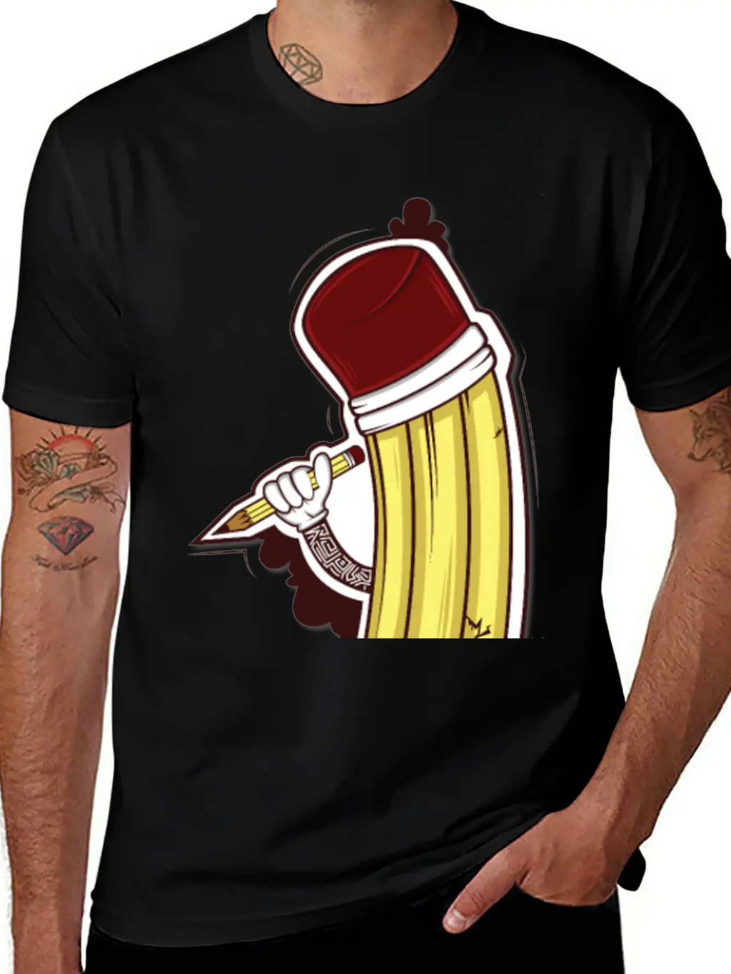 A Pencil Brings A Pencil Unisex Casual T-Shirt – Clean Design For Daily Comfort