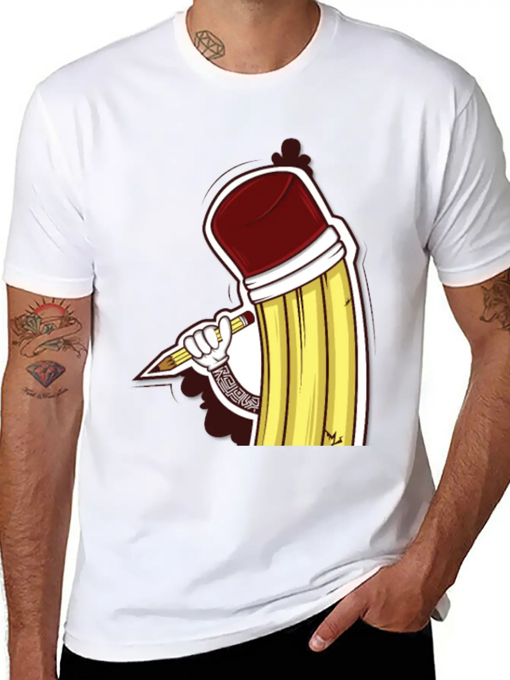 A Pencil Brings A Pencil Unisex Casual T-Shirt – Clean Design For Daily Comfort