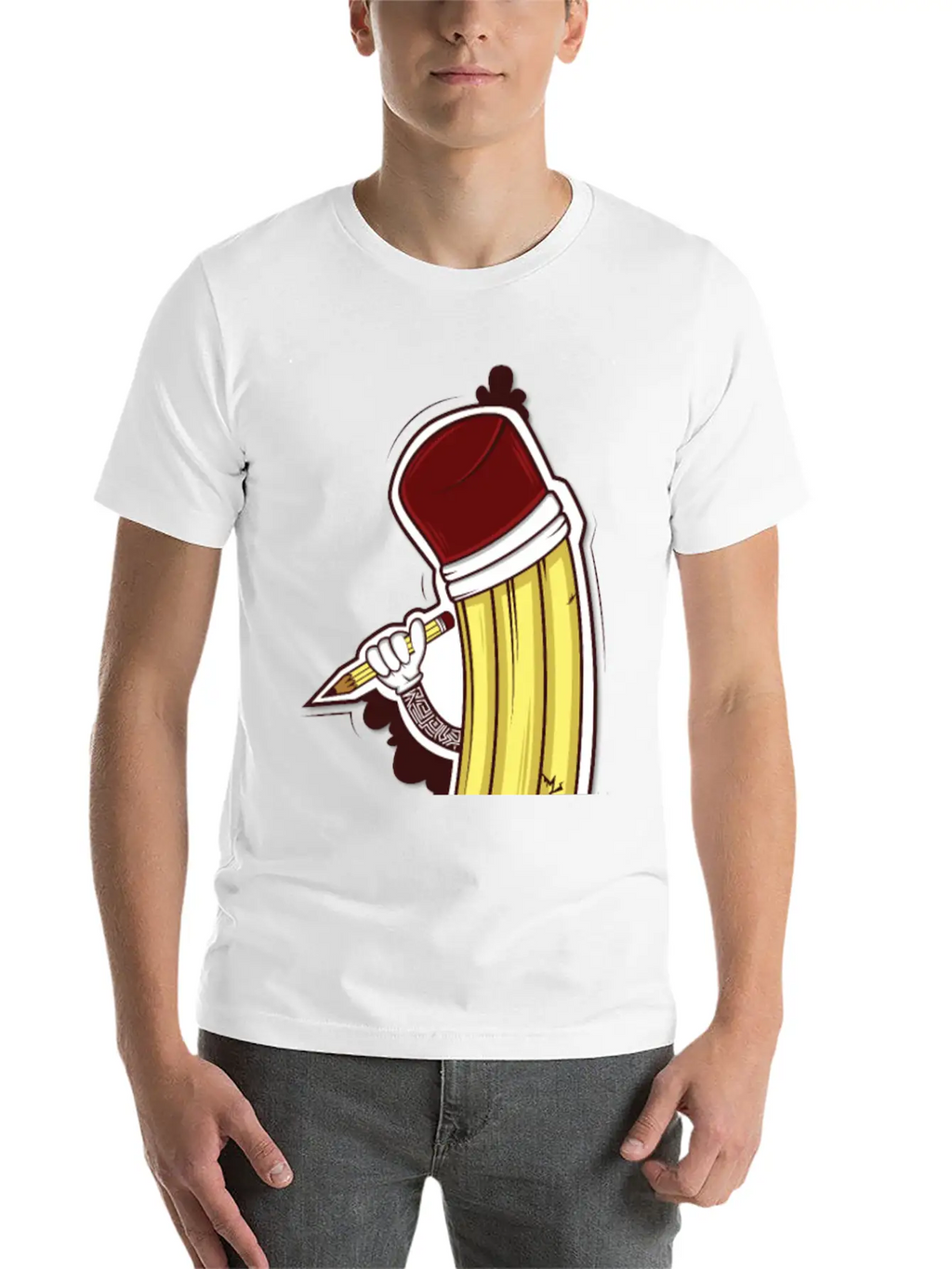 A Pencil Brings A Pencil Unisex Casual T-Shirt – Clean Design For Daily Comfort