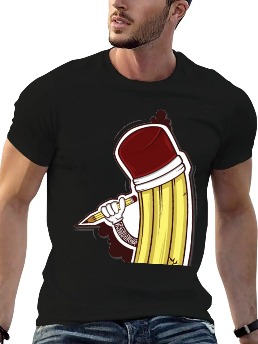 A Pencil Brings A Pencil Unisex Casual T-Shirt – Clean Design For Daily Comfort