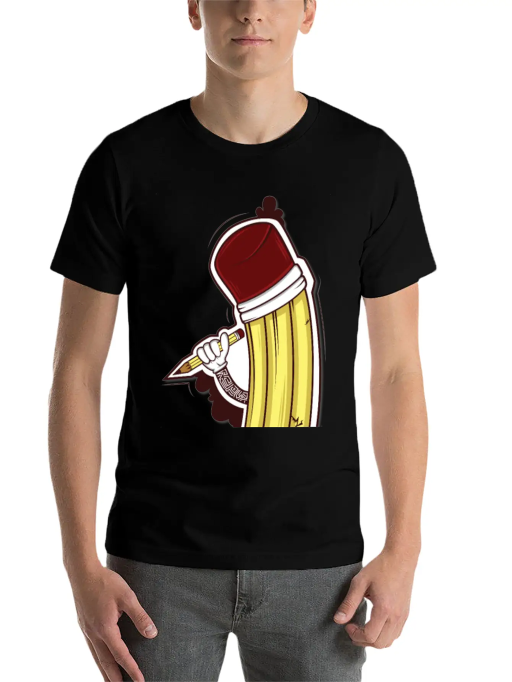 A Pencil Brings A Pencil Unisex Casual T-Shirt – Clean Design For Daily Comfort