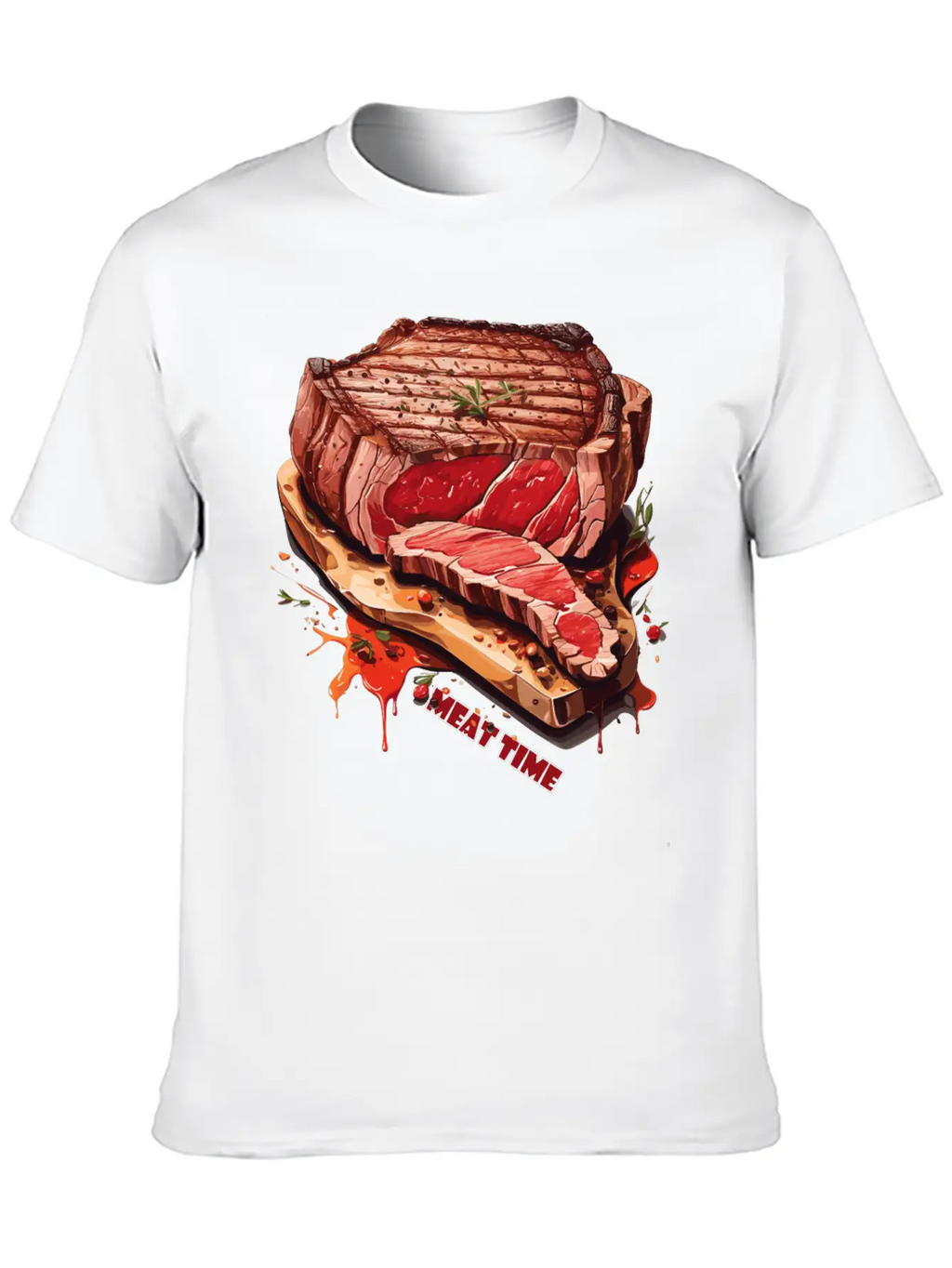 A Piece Of Meat Design Unisex Casual T-Shirt – Clean Design For Daily Comfort