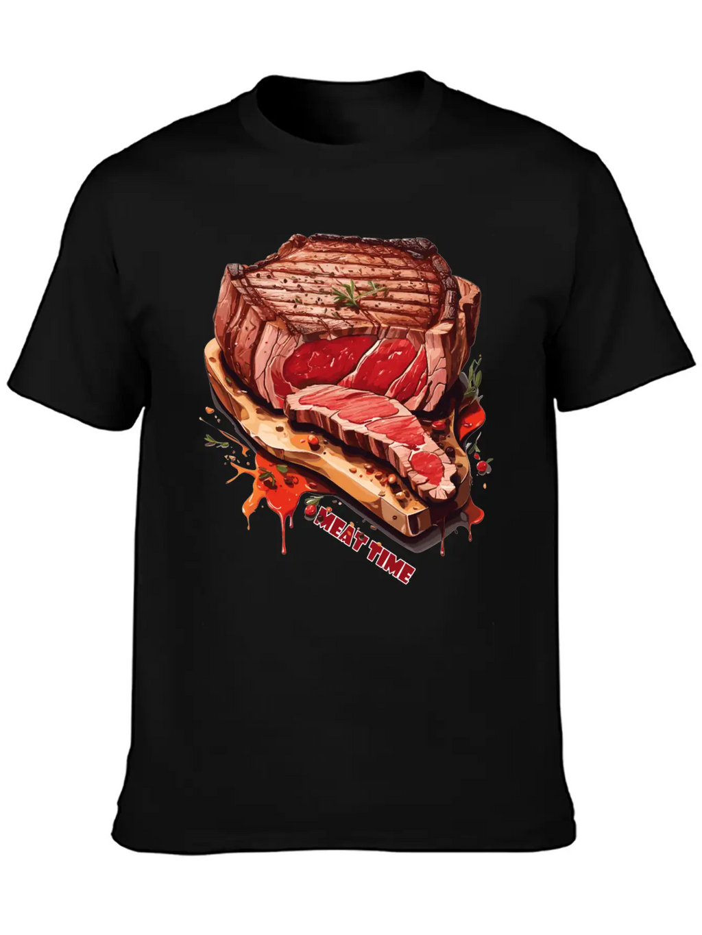 A Piece Of Meat Design Unisex Casual T-Shirt – Clean Design For Daily Comfort