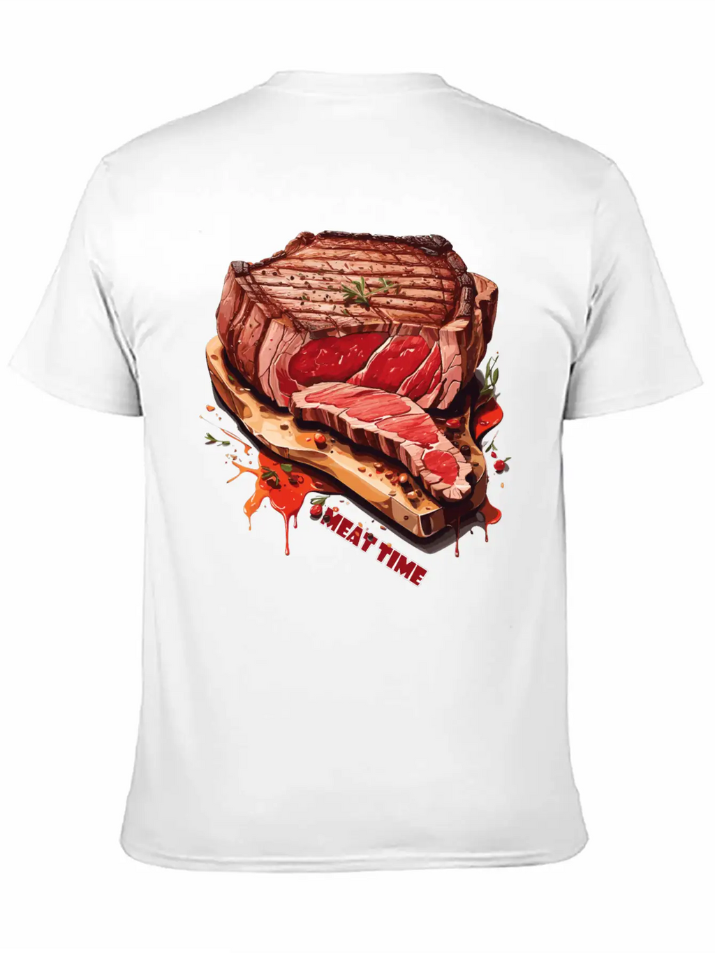A Piece Of Meat Design Unisex Casual T-Shirt – Clean Design For Daily Comfort